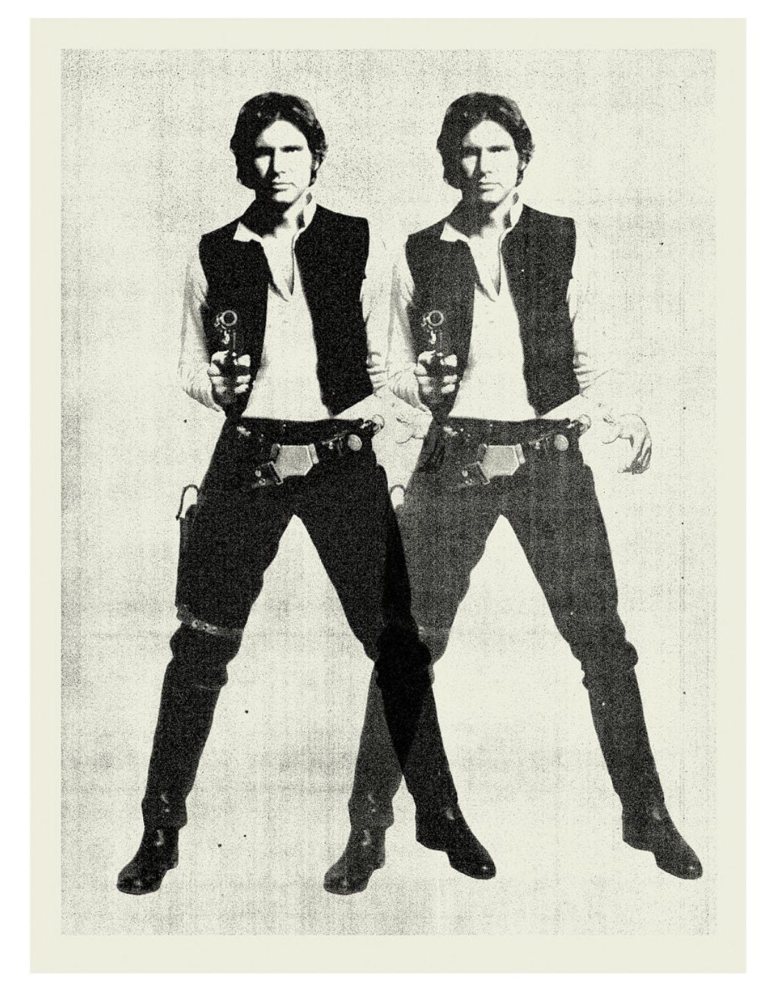 Pop Art 'Han Solo' Signed Limited Edition Print Framed In Brown