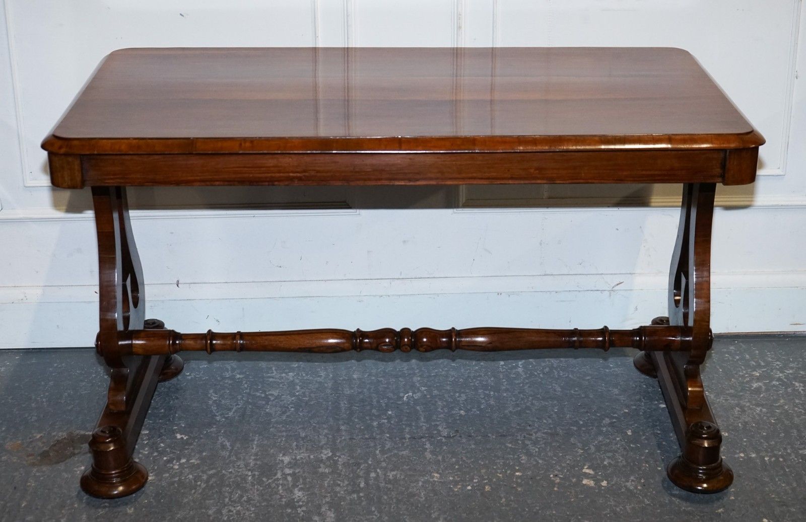 Fully Restored Antique Early Victorian Hardwood Library Writing Table photo for sale