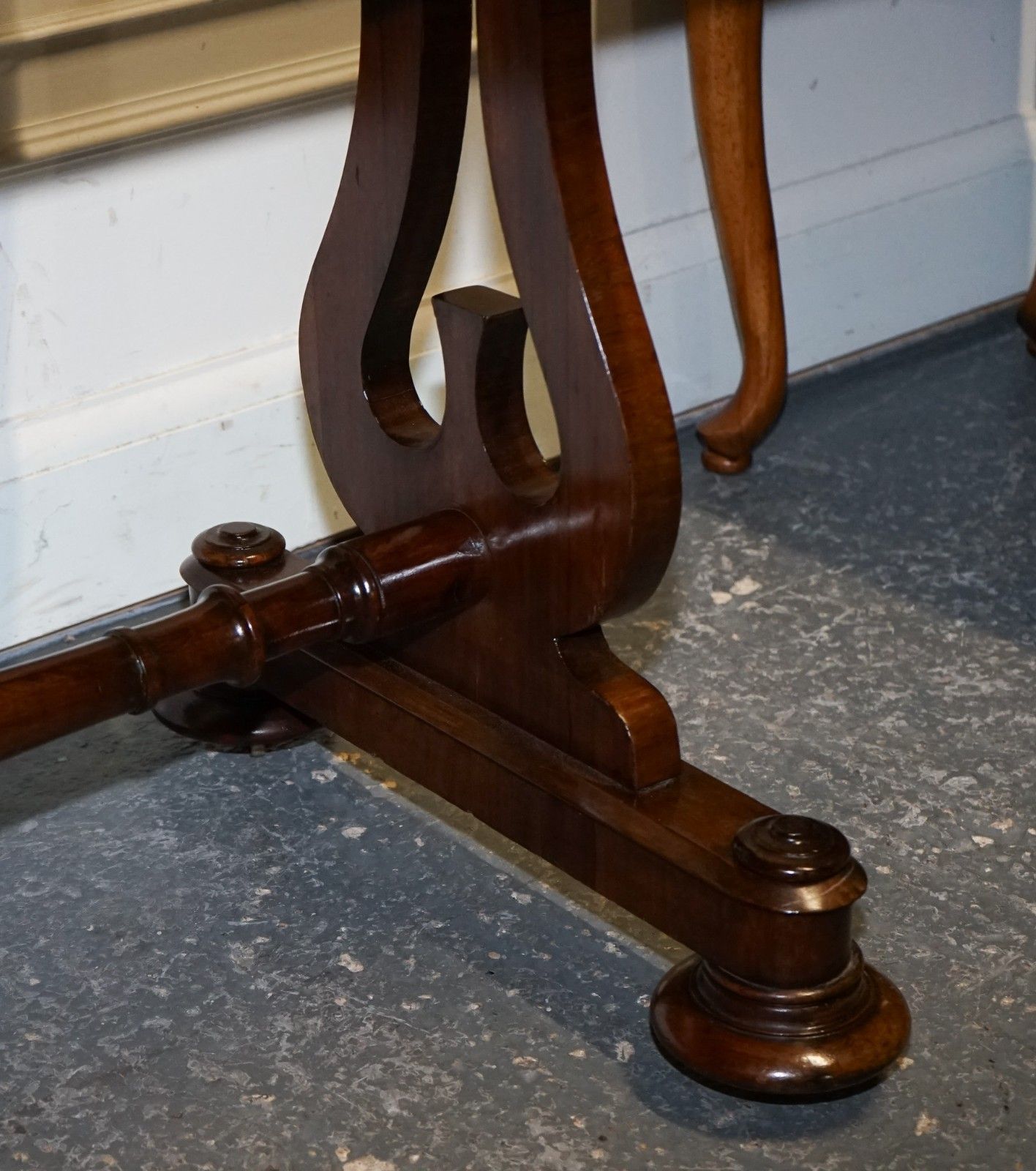 Fully Restored Antique Early Victorian Hardwood Library Writing Table photo vintage