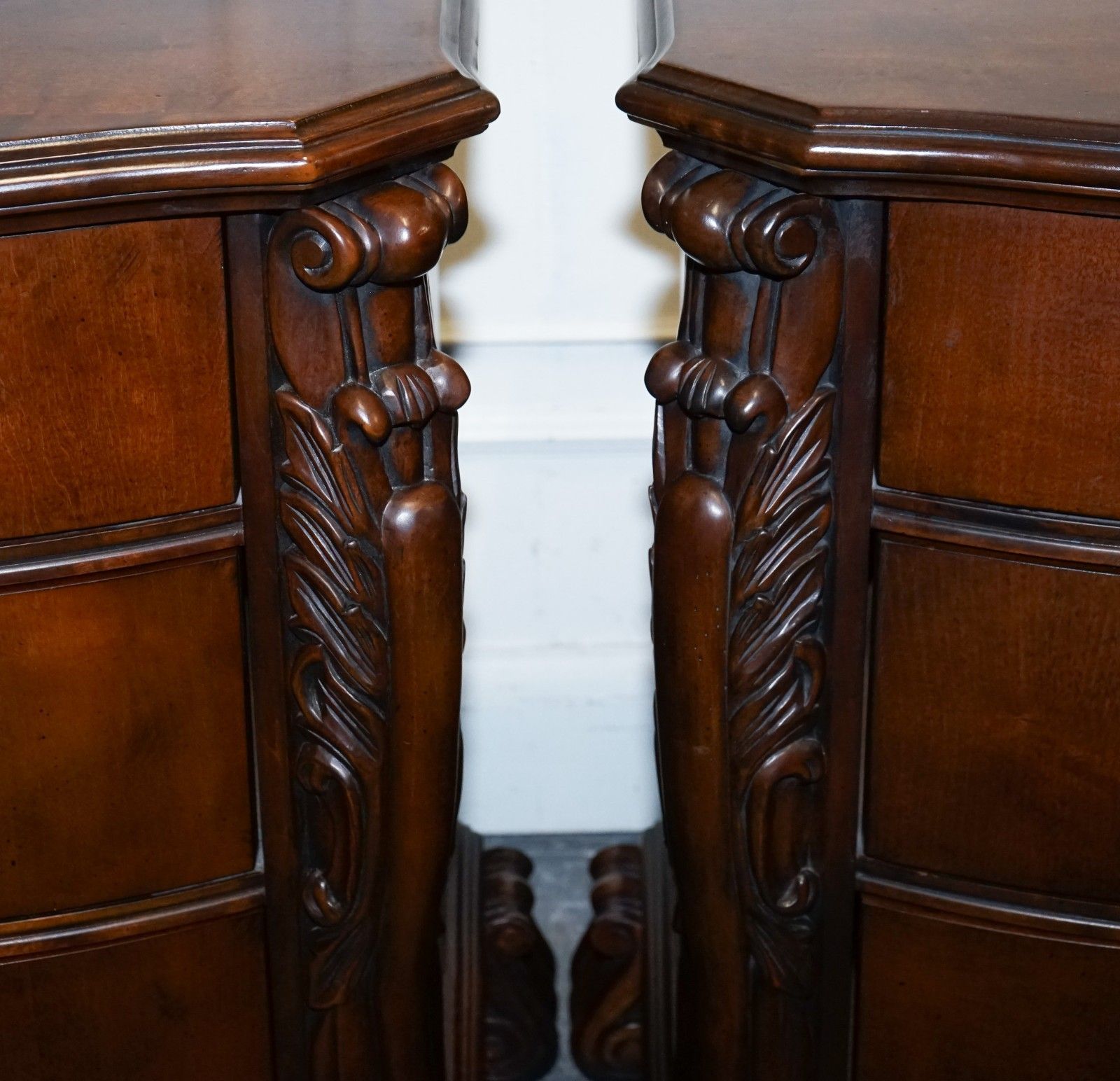 Pair Of Large American Chippendale Style Nightstands Bedside Tables photo buy