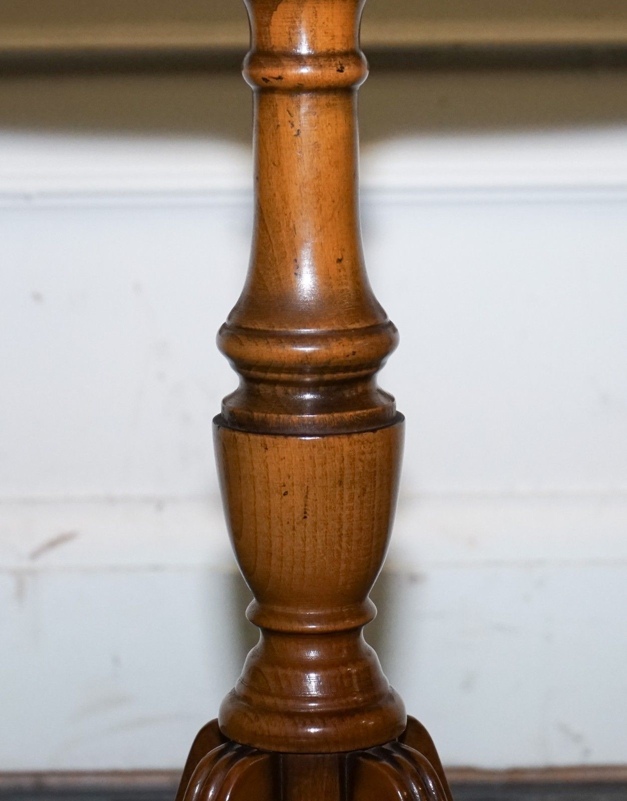 Vintage Yew Wood Side End Wine Lamp Table photo vinterior