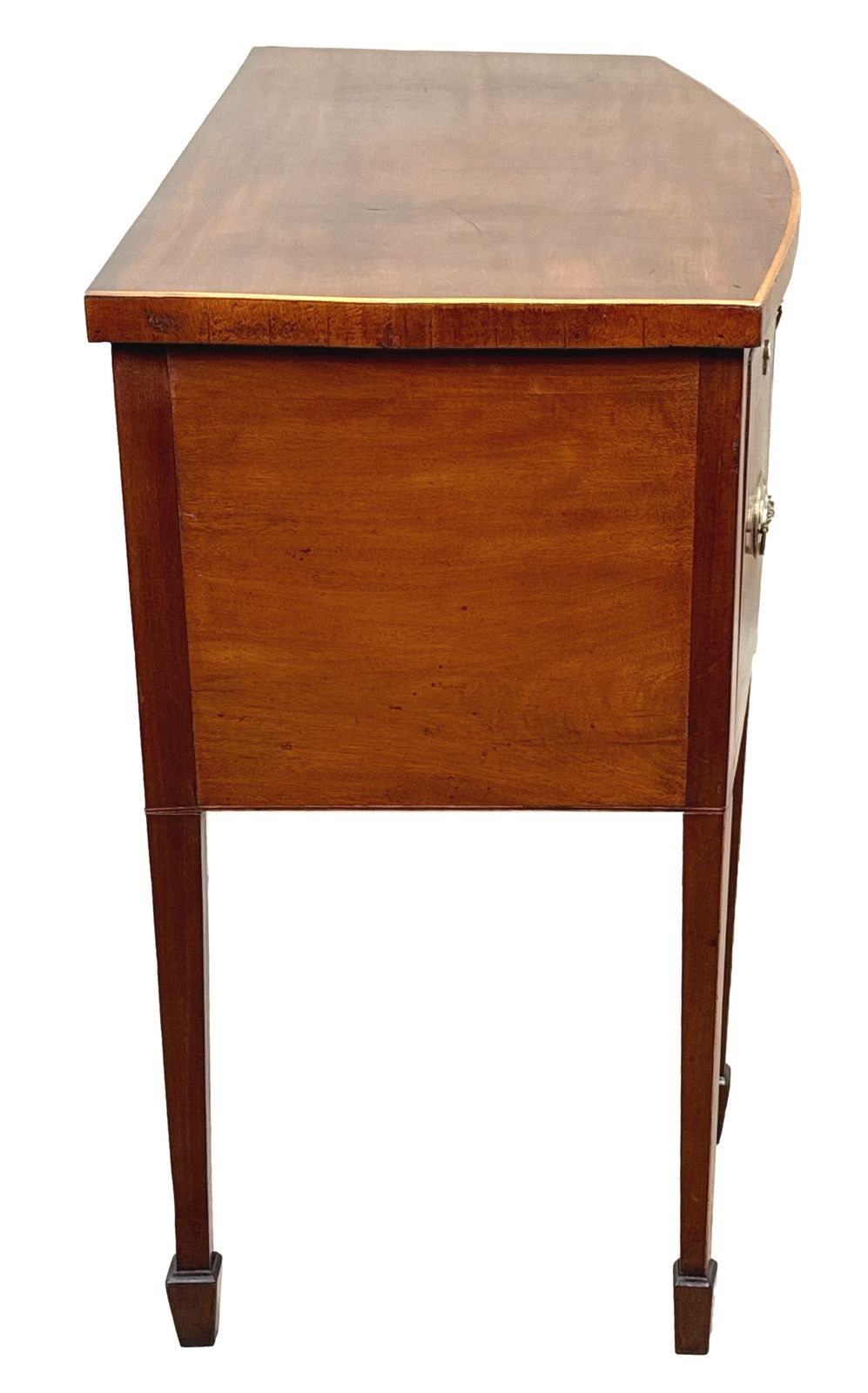 18th Century Georgian Mahogany Small Bowfront Sideboard (England, Circa 1780) photo Furniture