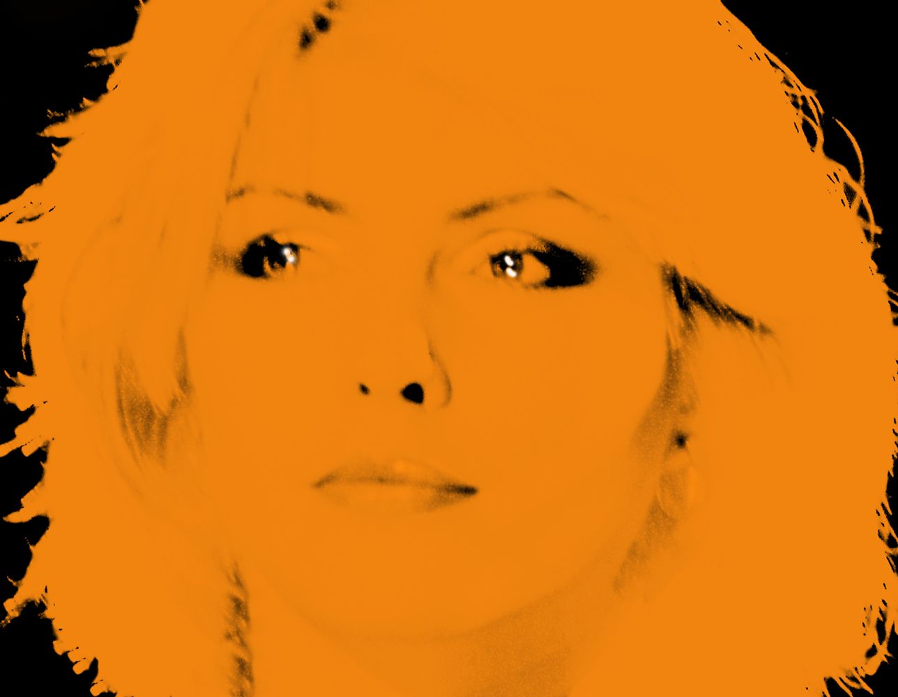 Batik 'Blondie Orange' Signed Limited Edition Print Framed In Brown
