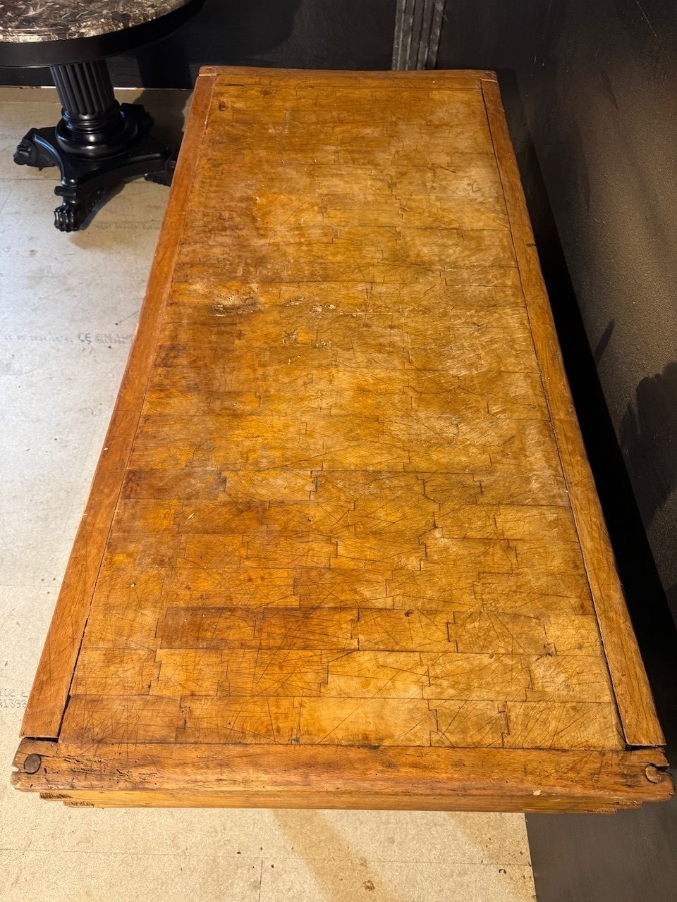 photo vintage French Butchers Block
