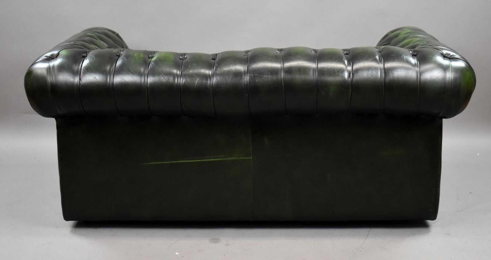 photo for sale Green Leather Chesterfield