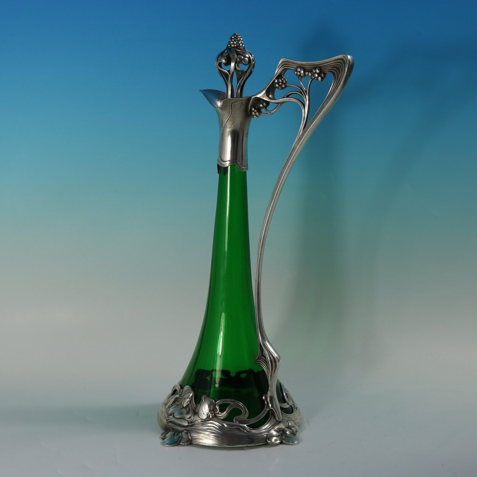 Art Nouveau Wmf Claret Jug And Stopper With Green Glass Liner photo furniture