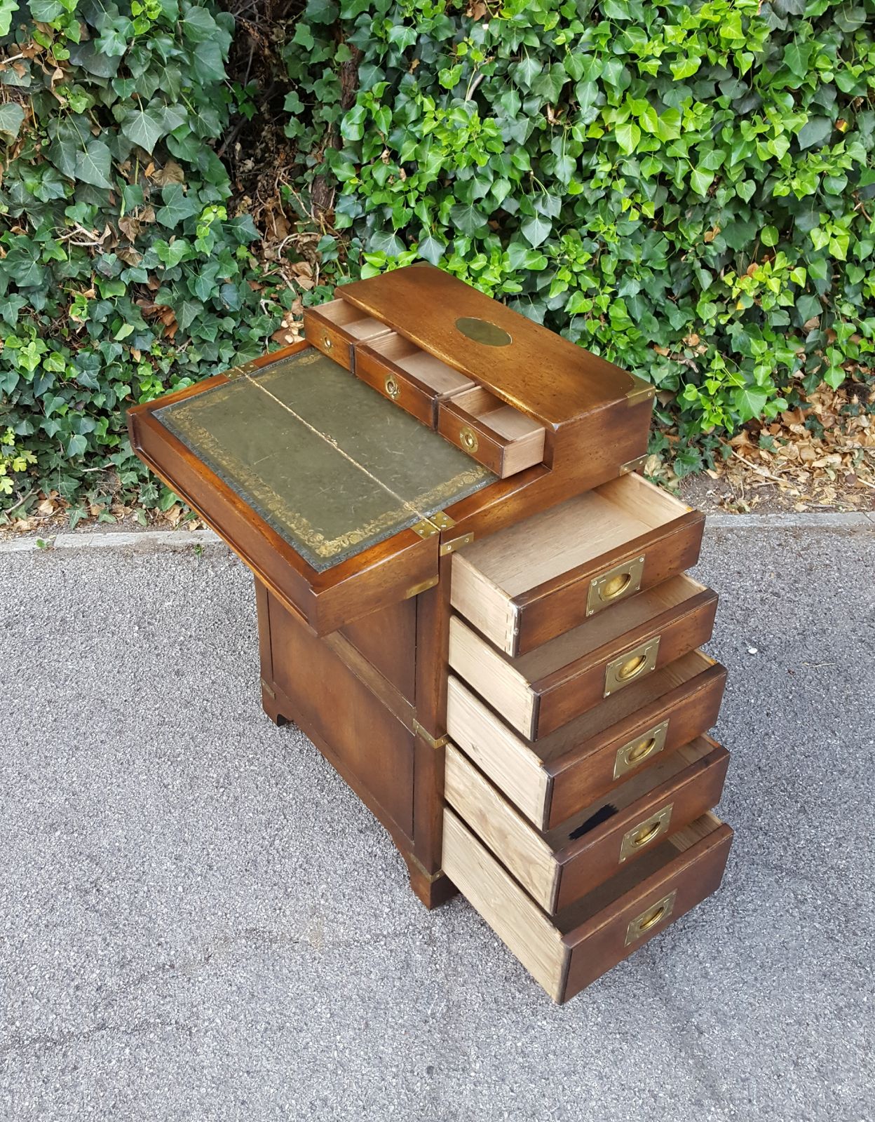Bevan Funnell Campaign Oak Bureau Chest Of Drawers photo for sale