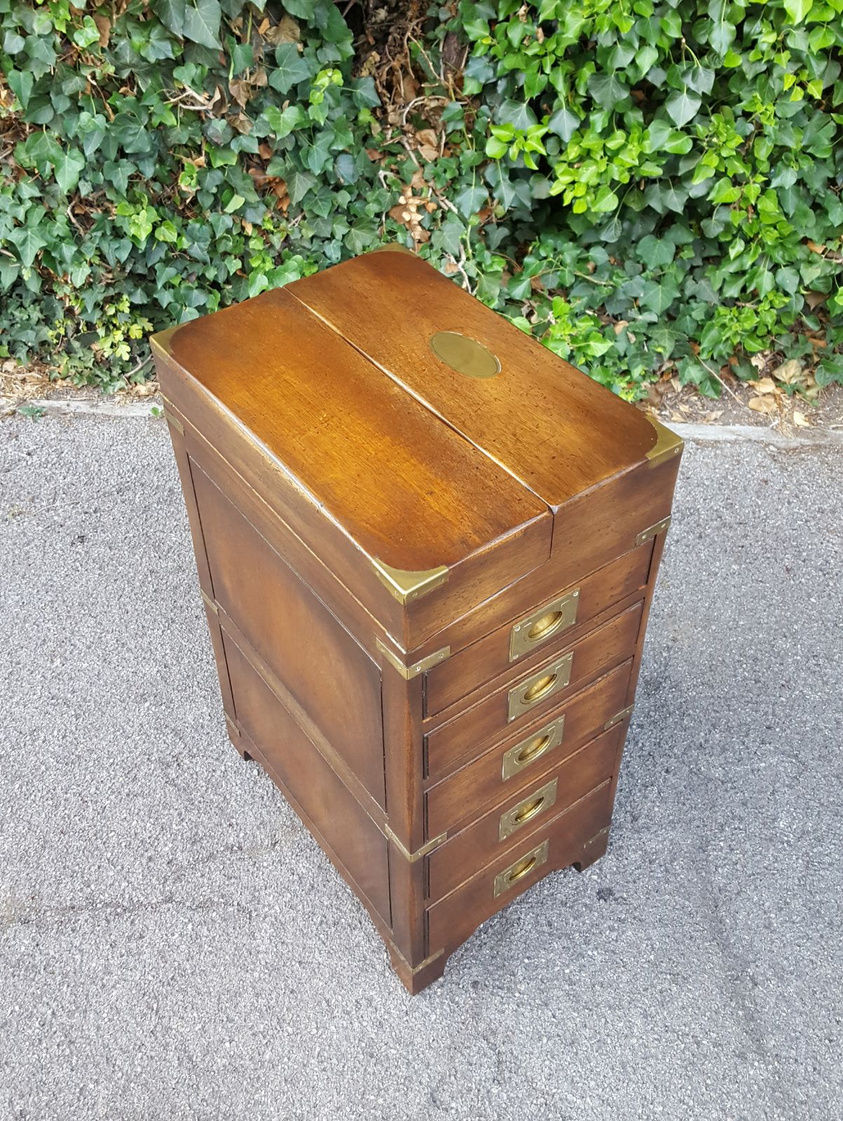 Bevan Funnell Campaign Oak Bureau Chest Of Drawers photo vinterior