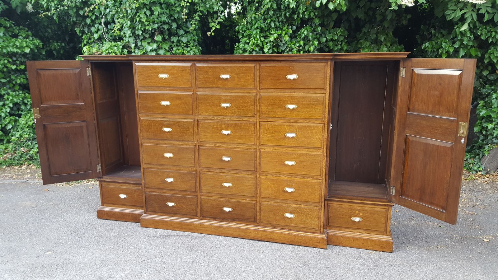 Large Solicitors Oak Cabinet photo Furniture