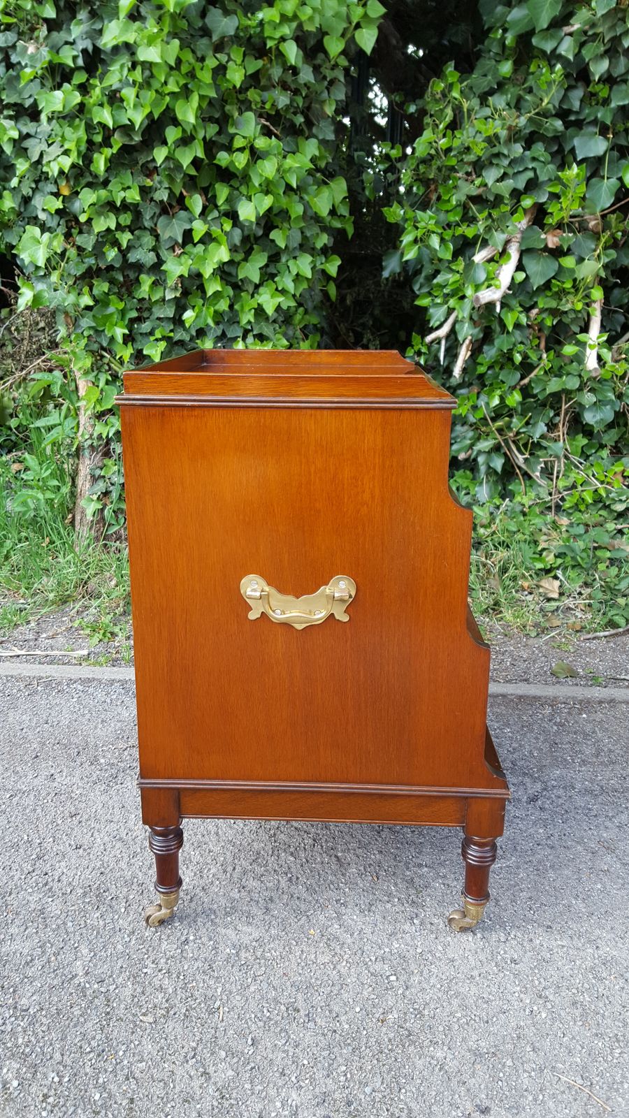 Mahogany Campaign Waterfall Front Chest Of Drawers photo for sale