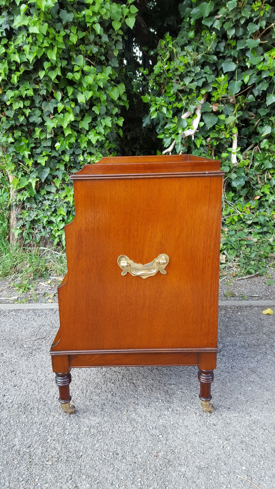 Mahogany Campaign Waterfall Front Chest Of Drawers photo buy