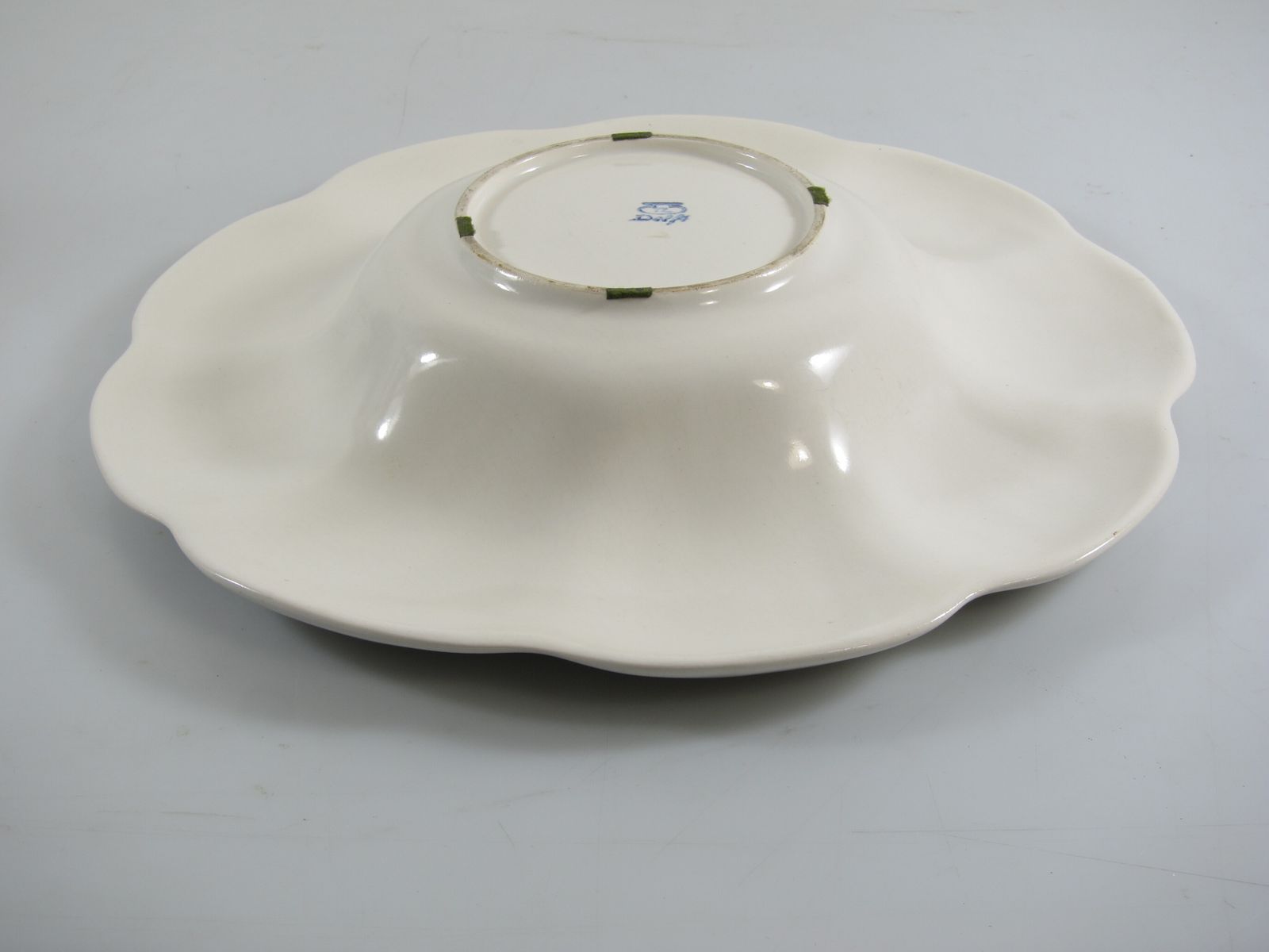 Plooischotel Royal Delft Porceleyne Fles 1950s – White Scalloped Dish – Vintage Dutch Pottery – Collectible Delftware Bowl photo buy
