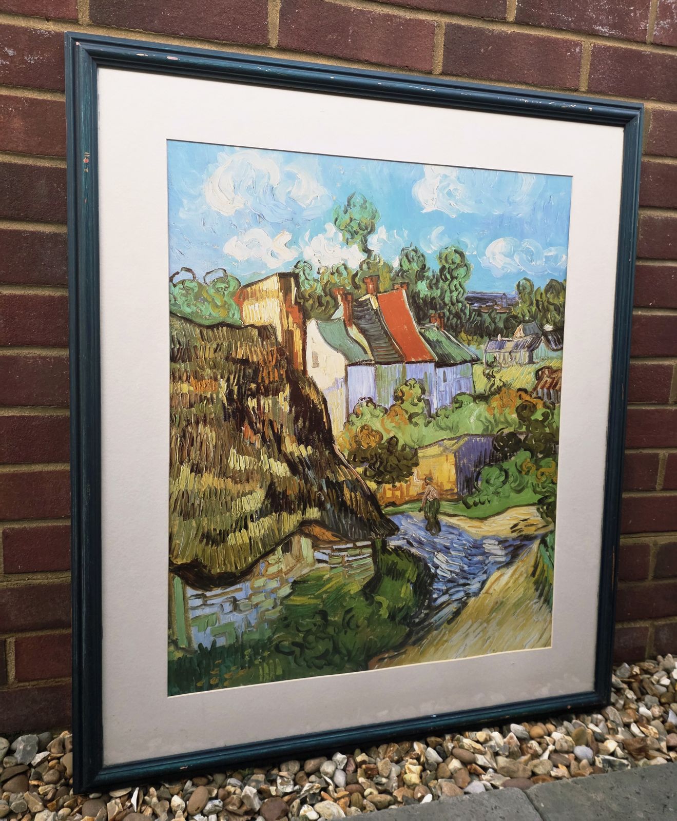 Very Large & Colourful, Framed Print Of 'Houses In Auvers' By Vincent Van Gogh photo furniture