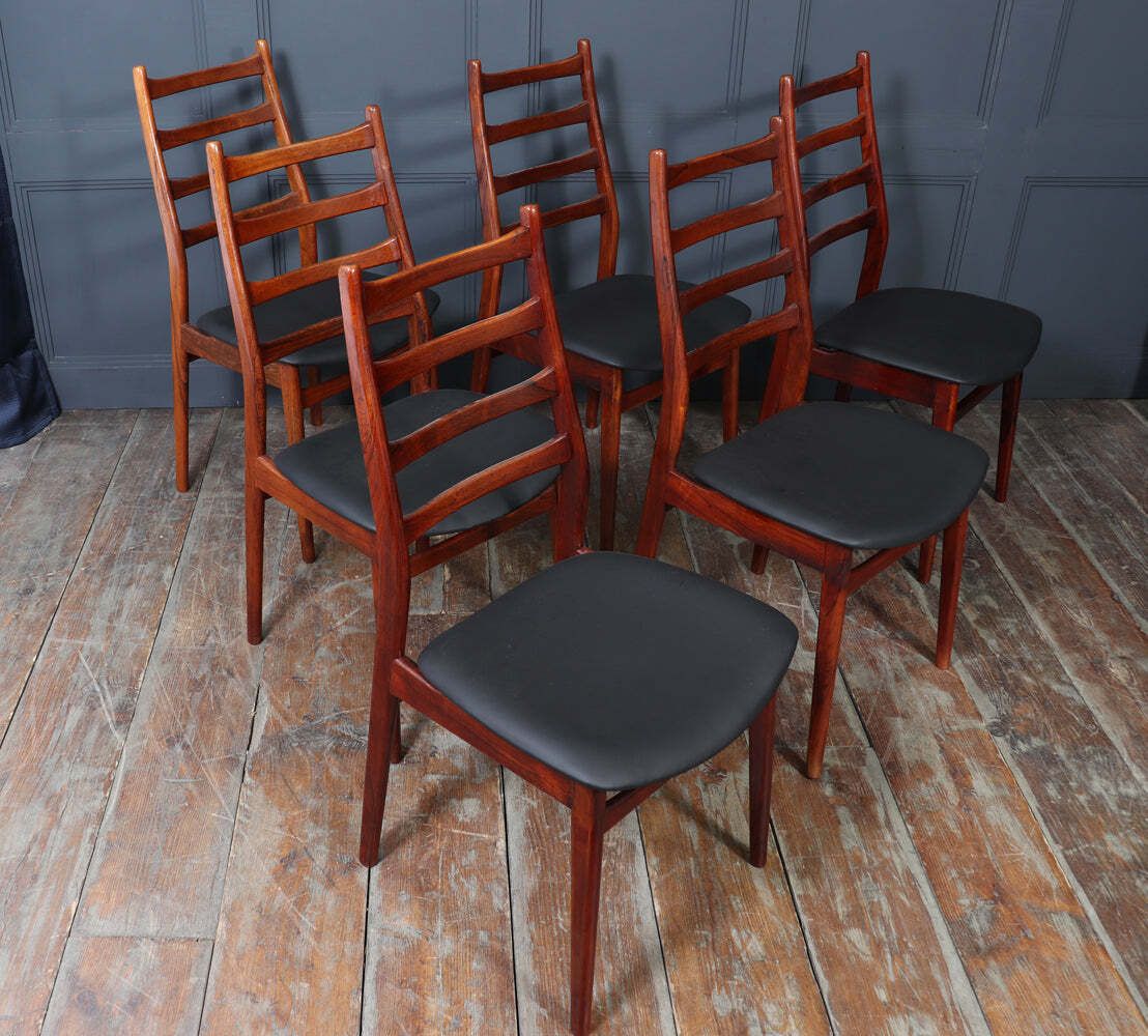 photo buy Set Of Six Mid Century Rosewood Dining Chairs By Casala