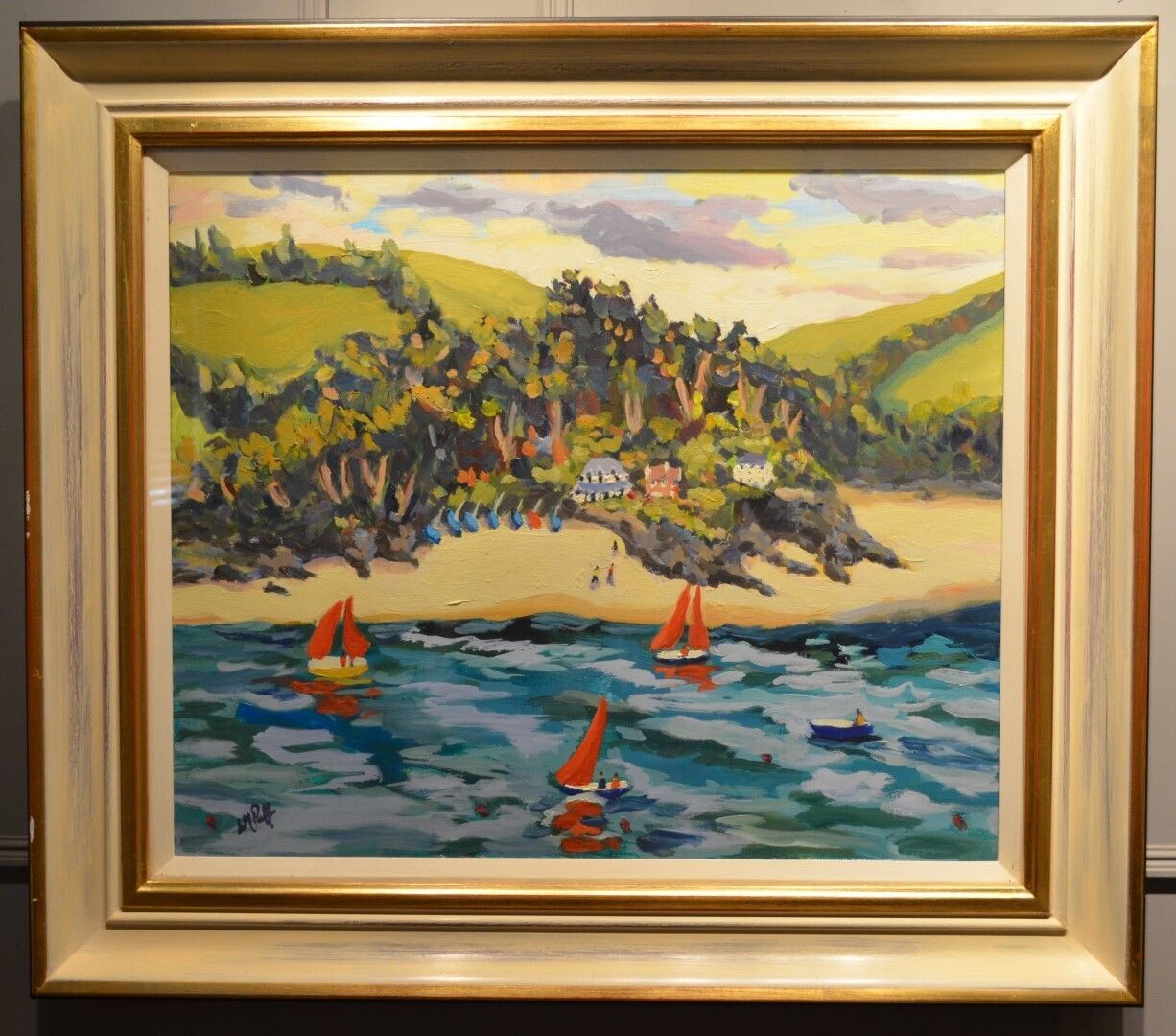 Lucy Pratt (British B.1970): An Oil Painting On Canvas 'Red Sails, Salcombe photo furniture