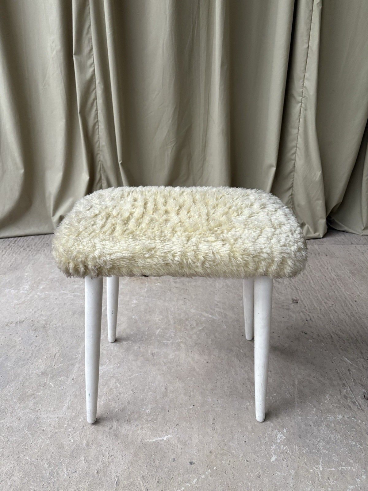 Vtg Mid Century Footstool Stool Retro Danish Scandi R948 photo buy