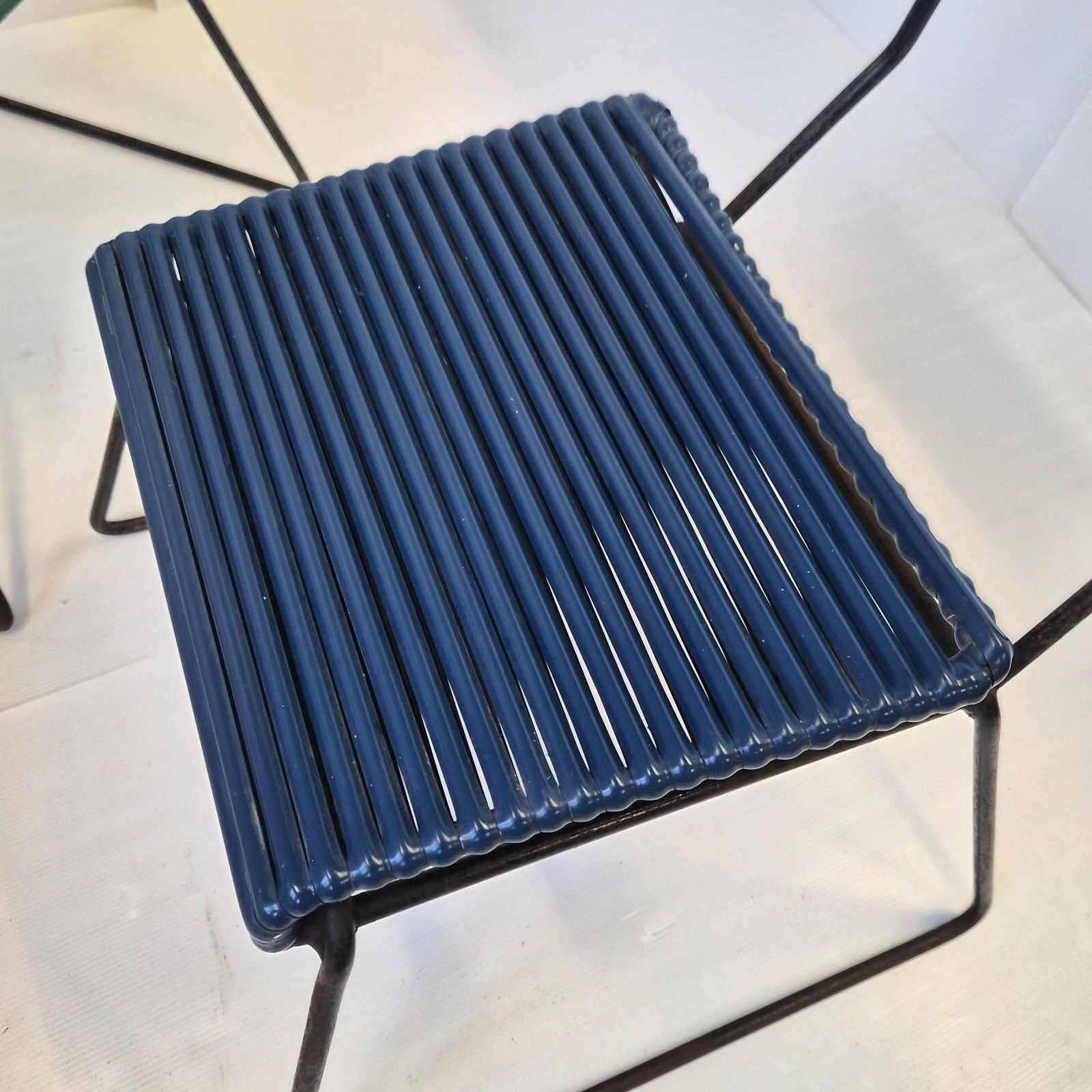 Vintage 1950s Metal & Plastic Scoubidou 50s Rockabilly Set Of 3 Chairs photo buy