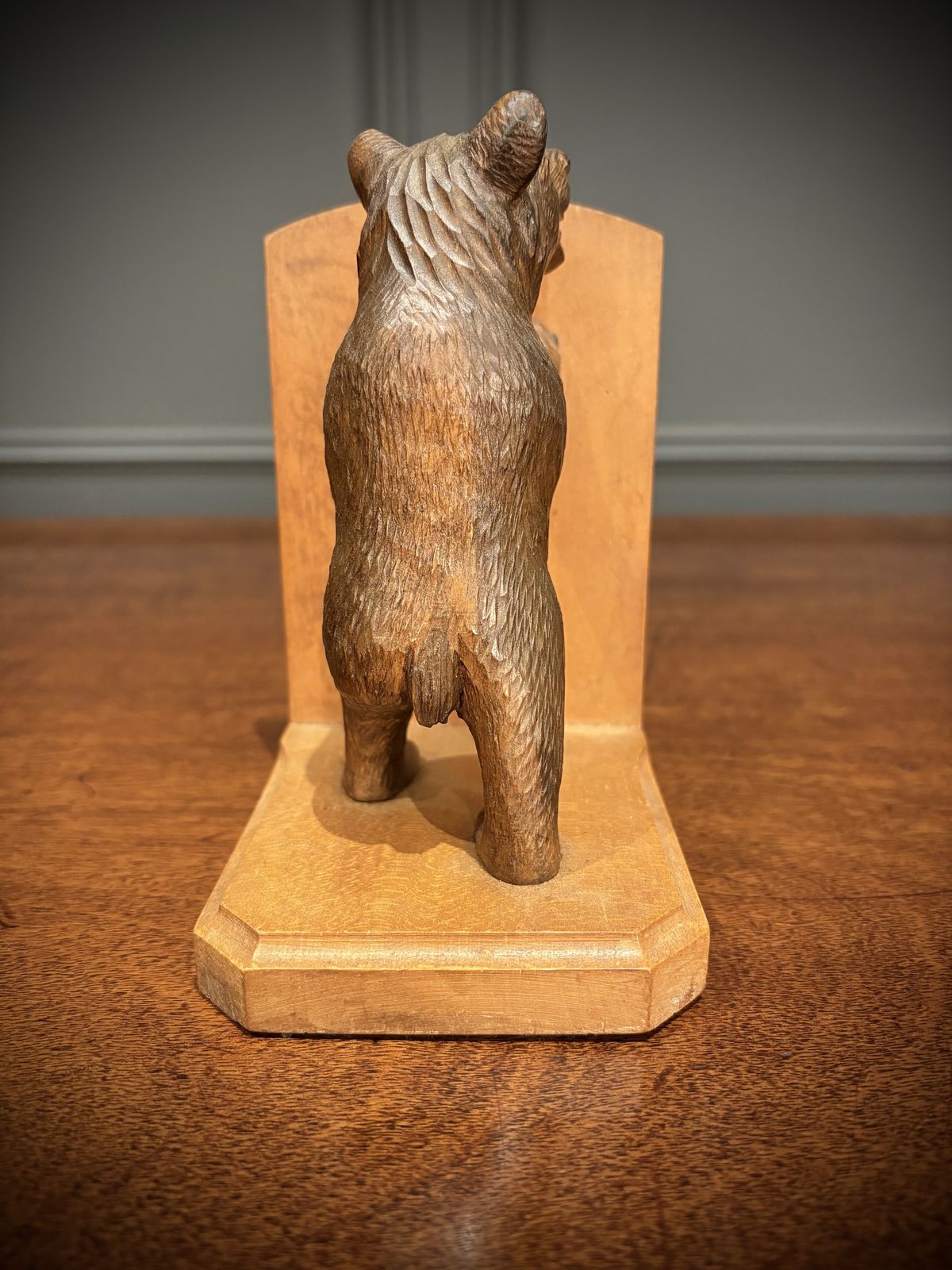 Pair Of Carved Black Forest Bear Bookends photo buy
