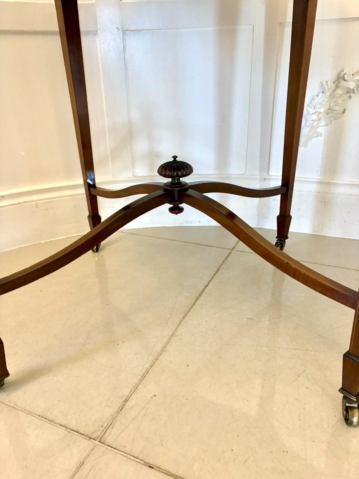 Antique Early 20th Century Satinwood Inlaid Centre Table photo vintage