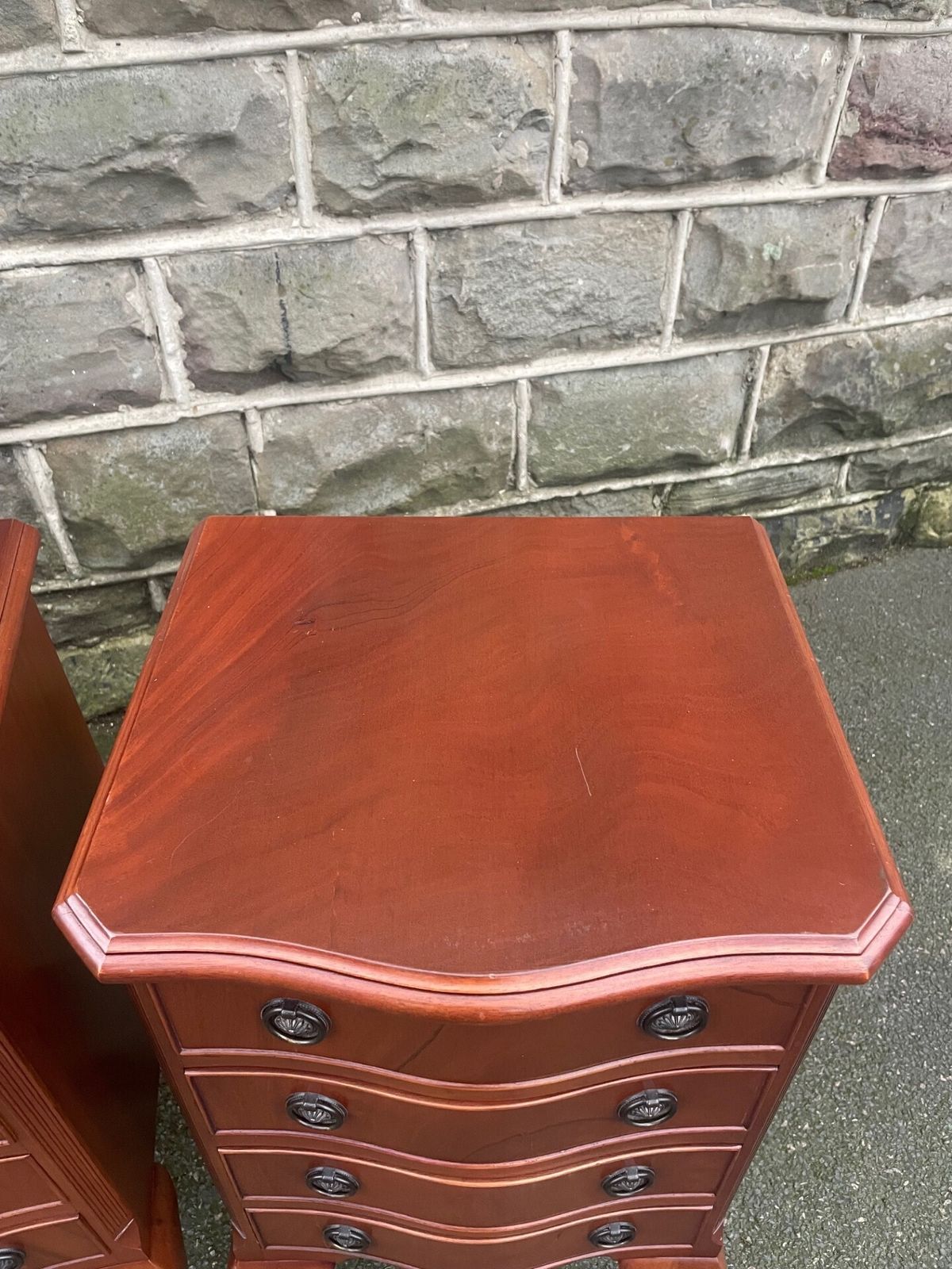Pair Mahogany 4 Draw Bedside Chests Draws photo Furniture