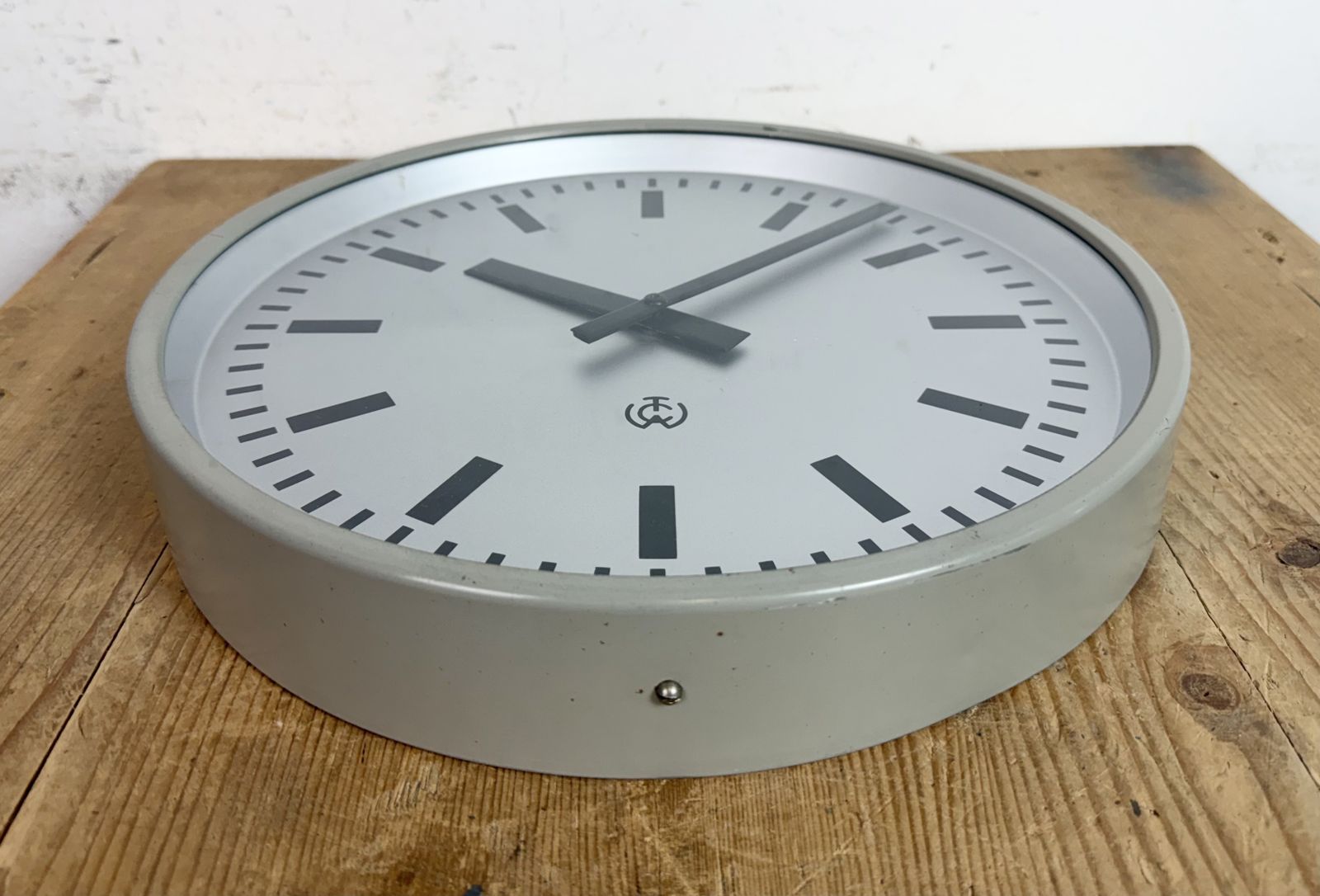 Grey Industrial Station Wall Clock From Tcw , 1960 photo buy