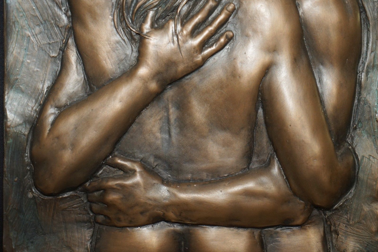 photo furniture Stunning Circa 2000 Bill Mack Careless Bronze Plaster 3d Picture Of Two Lovers