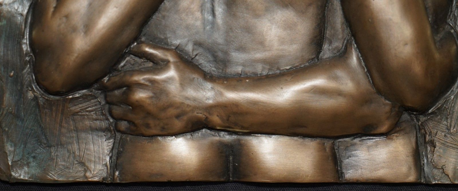 photo for sale Stunning Circa 2000 Bill Mack Careless Bronze Plaster 3d Picture Of Two Lovers