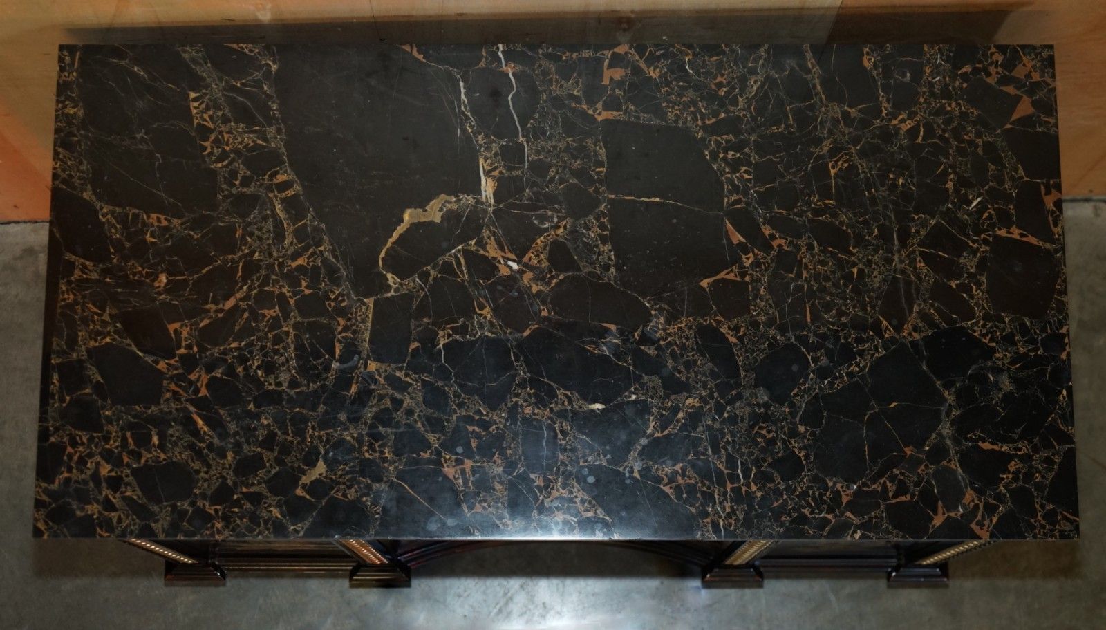 Furniture Stunning Large Marble Topped Chinese Chinoiserie Sideboard With Space For Fridge photo