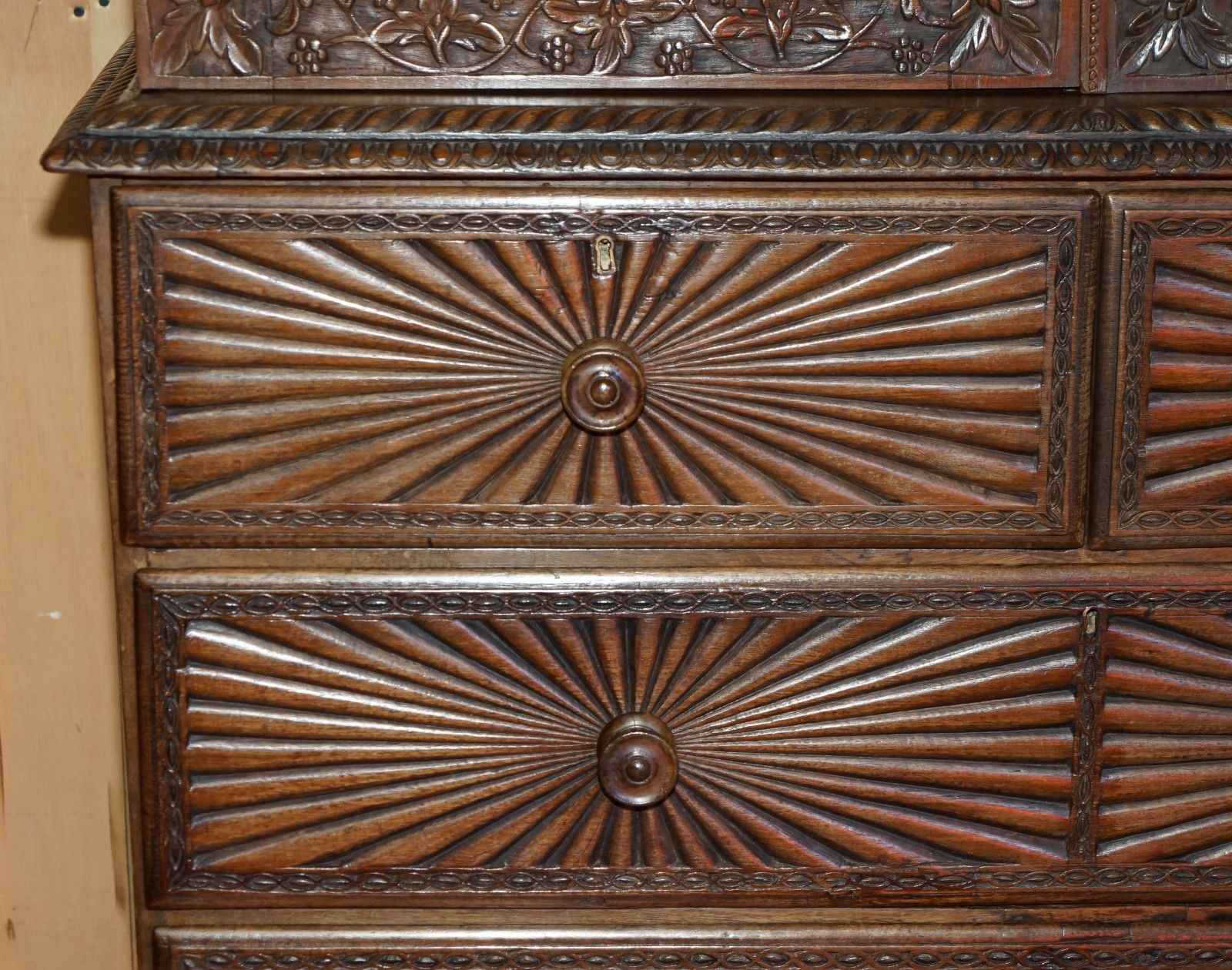 4950.0 Antique 19th Century Colonial Anglo Indian Rosewood Bookcase On Chest Of Drawers photo