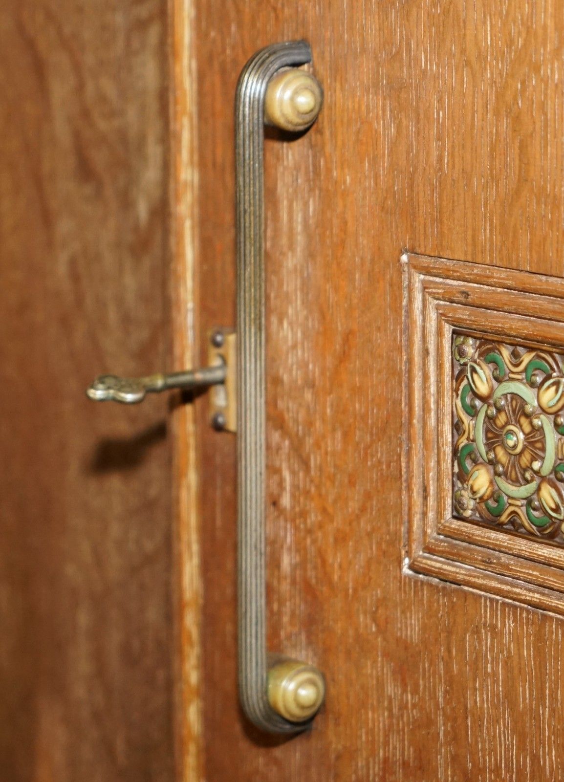 Stunning Art Deco Heals London Limed Oak Single Wardrobe Part Of A Large Suite photo vintage
