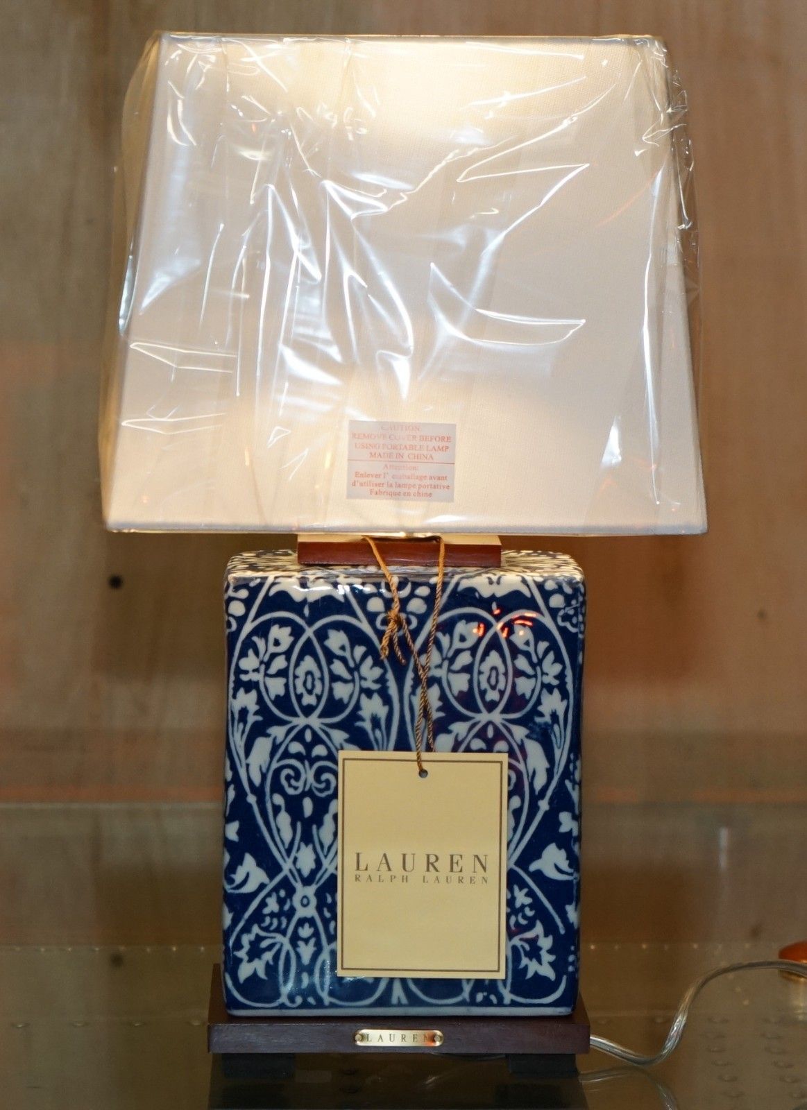 1 Of 8 Brand New In The Box Ralph Lauren Porcelain Cobalt Vineyard Table Lamps photo for sale