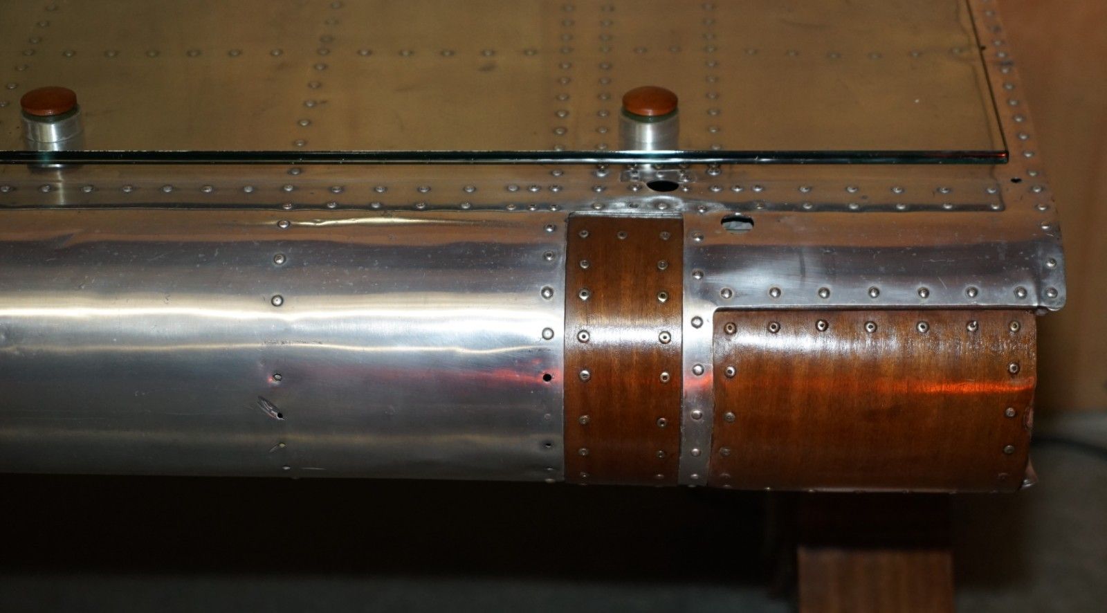 Original Stamped Giancarlo De Astis T 28 A Trojan Aeroplane Wing Aviator Desk photo vinterior