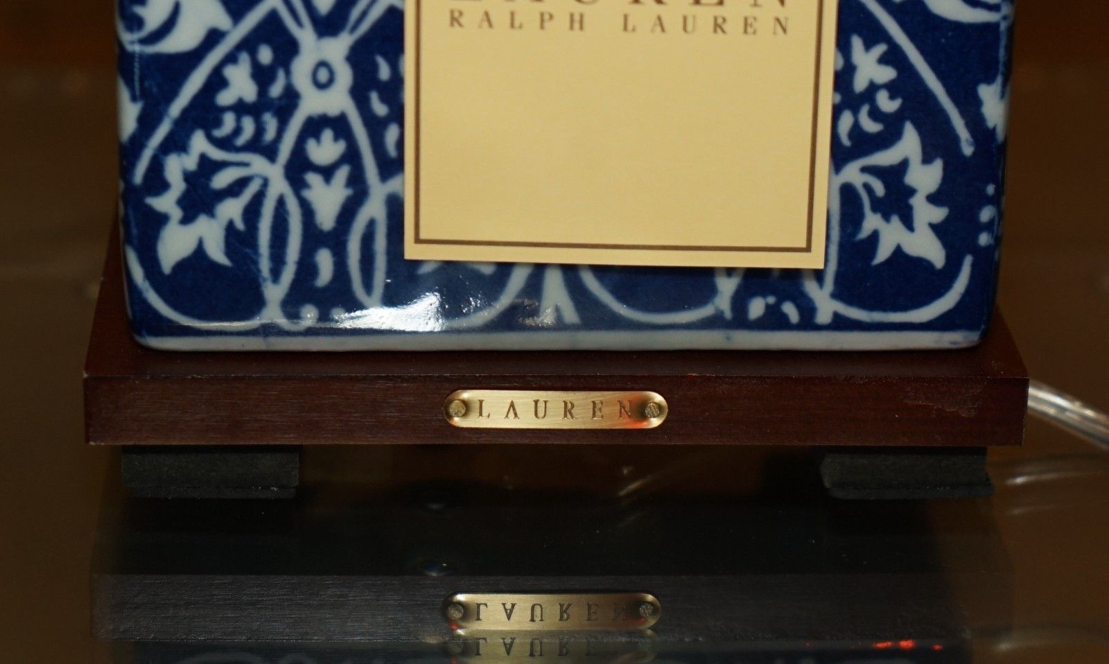 1 Of 8 Brand New In The Box Ralph Lauren Porcelain Cobalt Vineyard Table Lamps photo vinterior