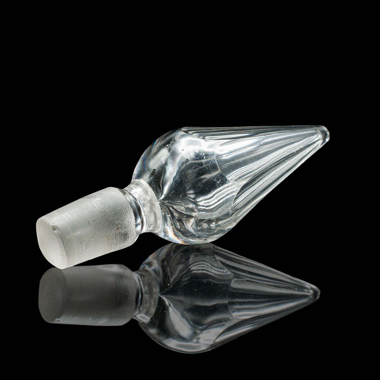 812.0 Vintage Port Decanter, English, Glass, Spirit Vessel, Hallmarked Silver, 1928 photo