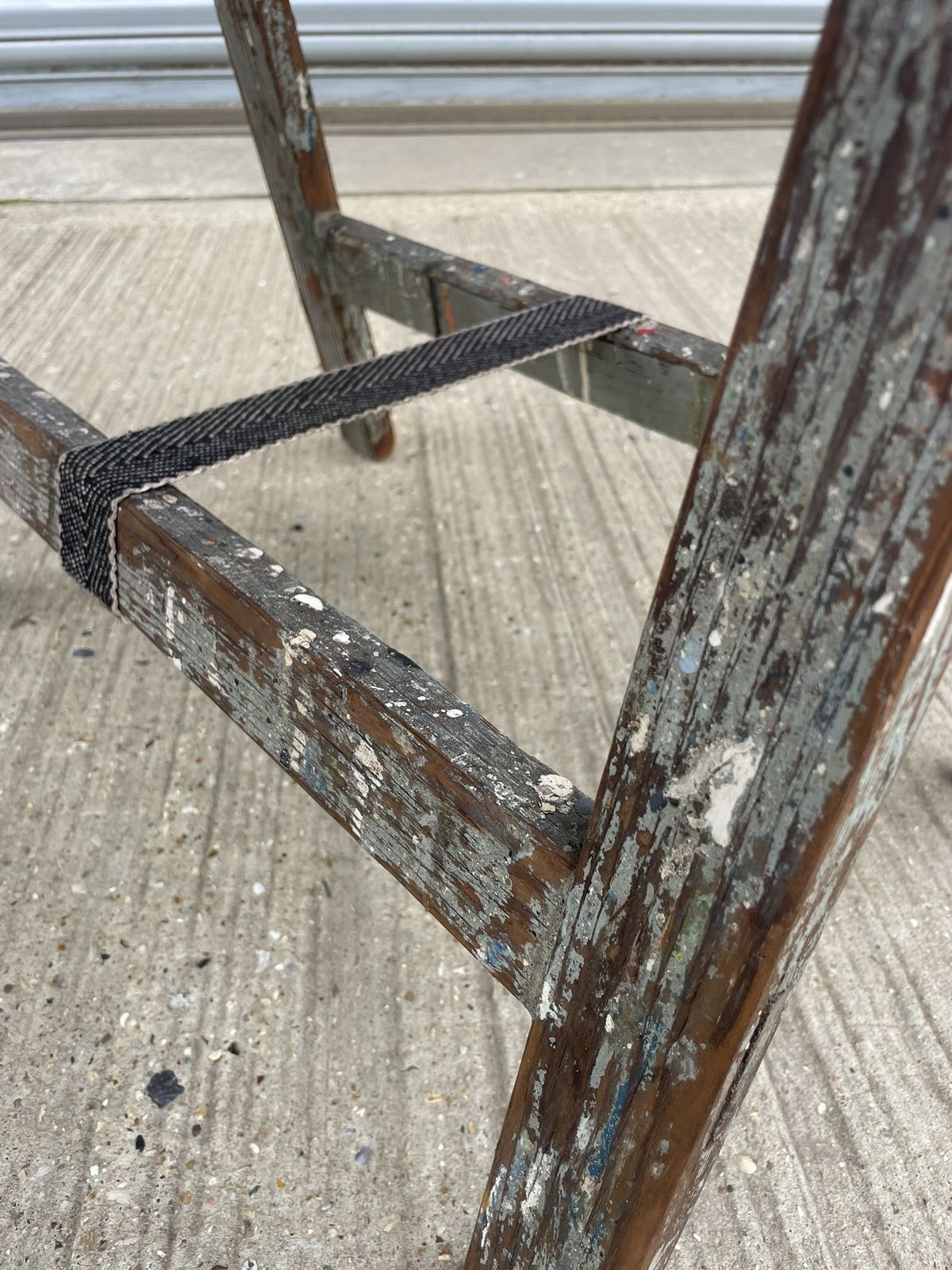 1930s Wooden Trestle Table, Vintage photo Furniture