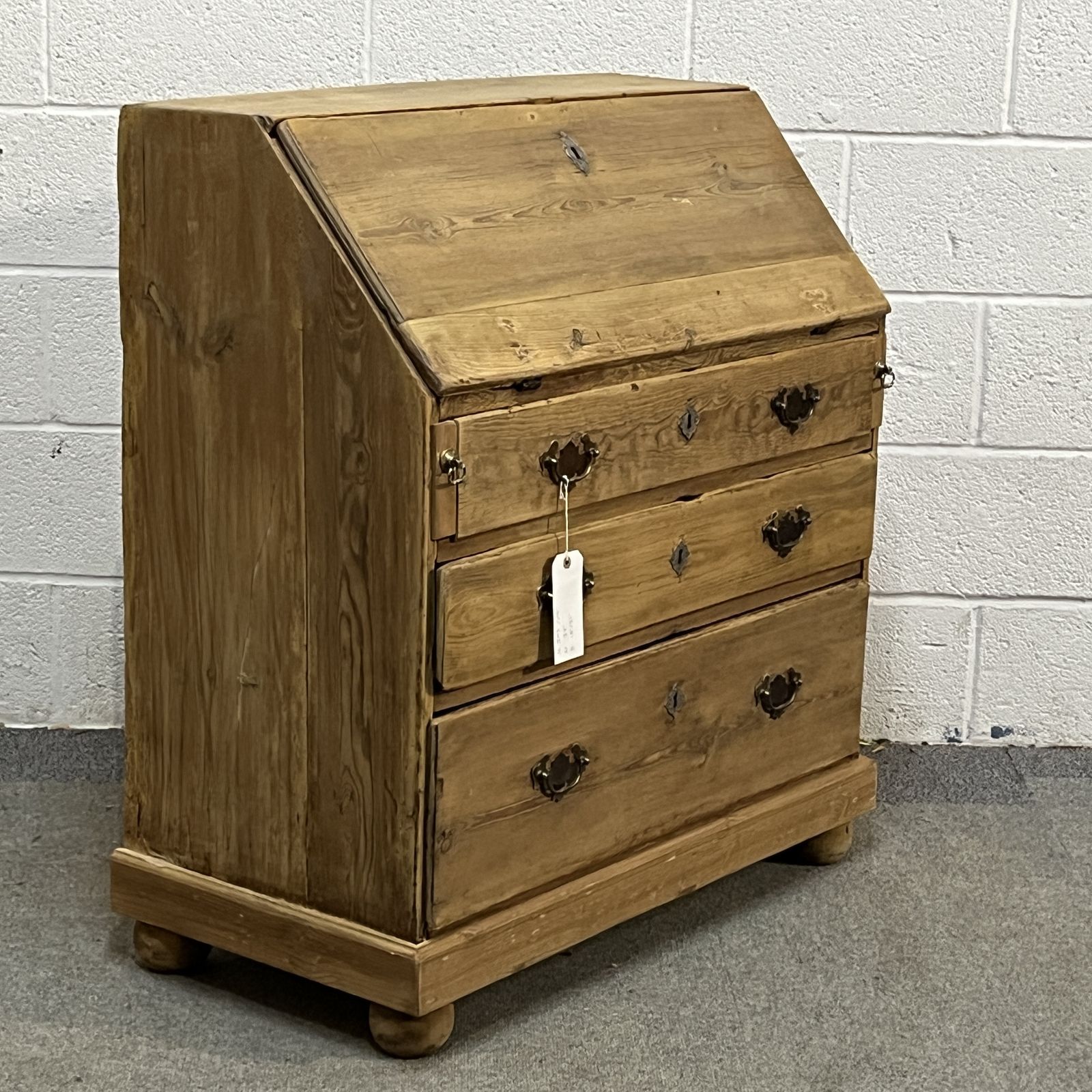Small English Old Pine Bureau, 1800s photo furniture