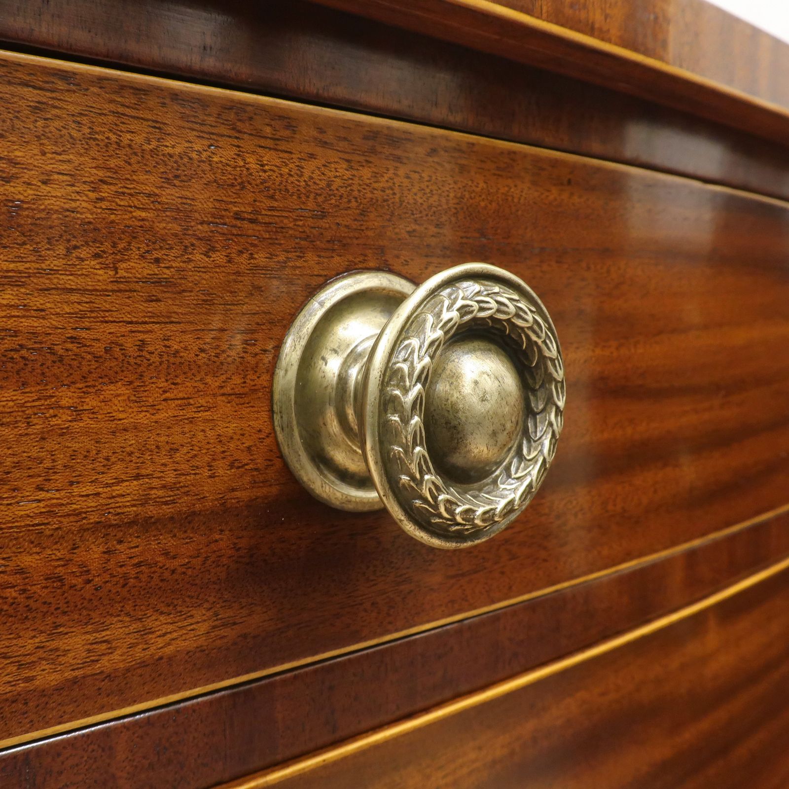 Georgian Mahogany Bow Fronted Chest Of Drawers photo 2300.0