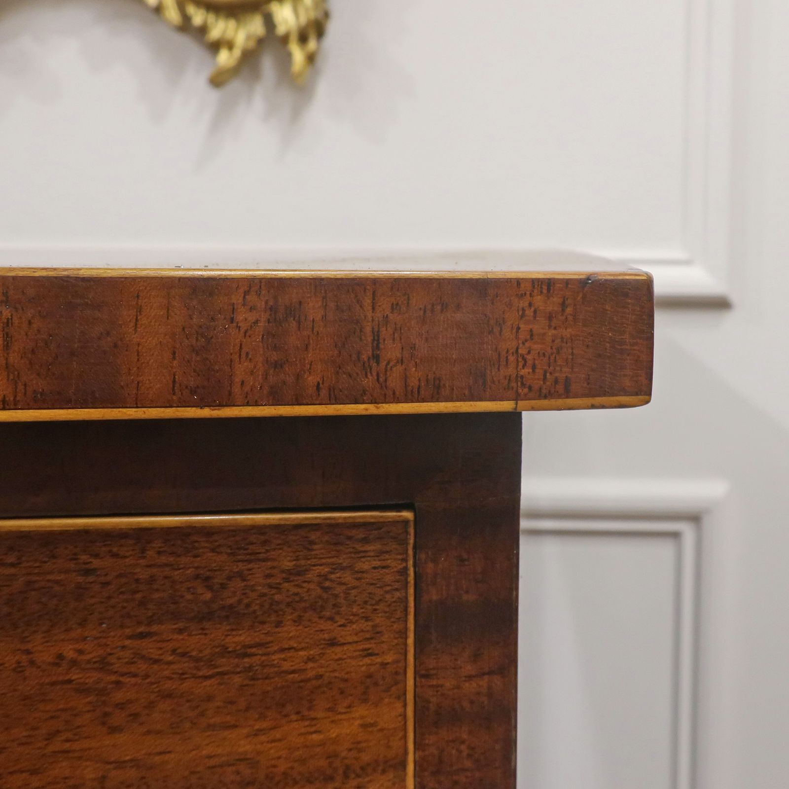 Georgian Mahogany Bow Fronted Chest Of Drawers photo vintage