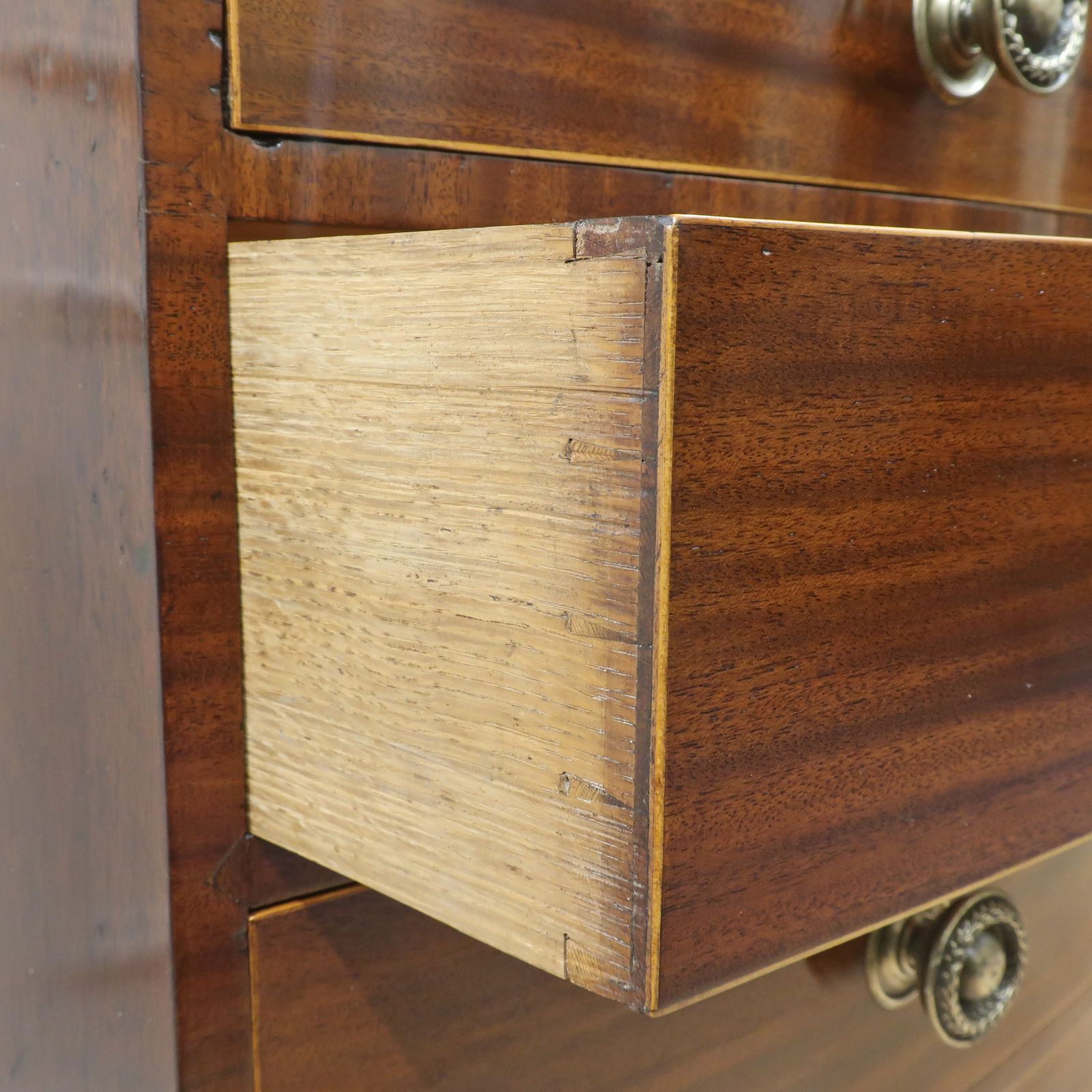 photo buy Georgian Mahogany Bow Fronted Chest Of Drawers