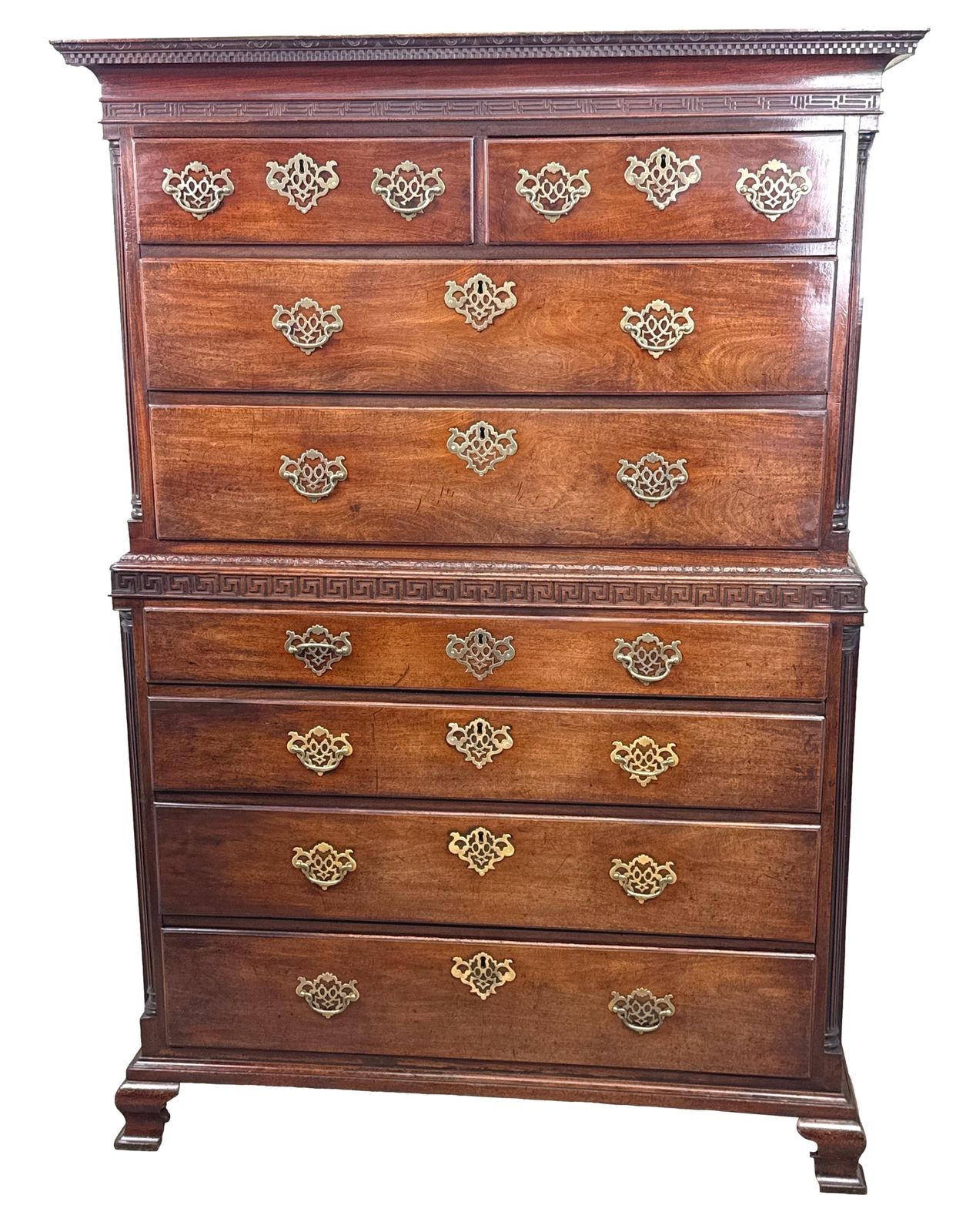 Fine 18th Century Chippendale Mahogany Tallboy (England, Circa 1765) photo vintage