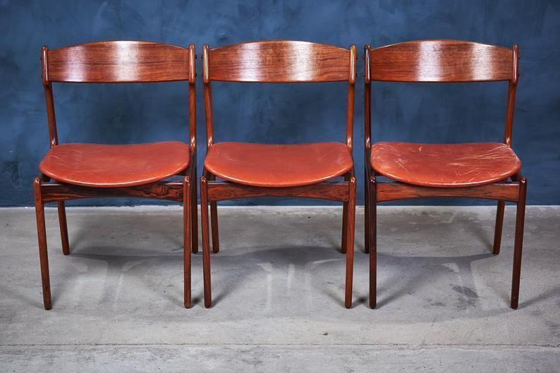 Vintage Rosewood Dining Chairs By Erik Buch, Set Of 6 photo Furniture