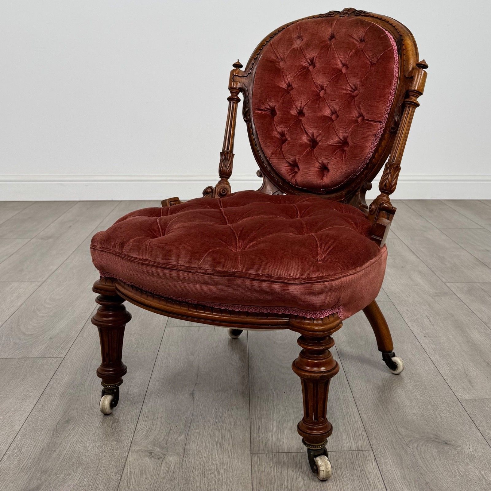 Antique 19th Century Pair Of Parlour Chairs In Walnut photo furniture