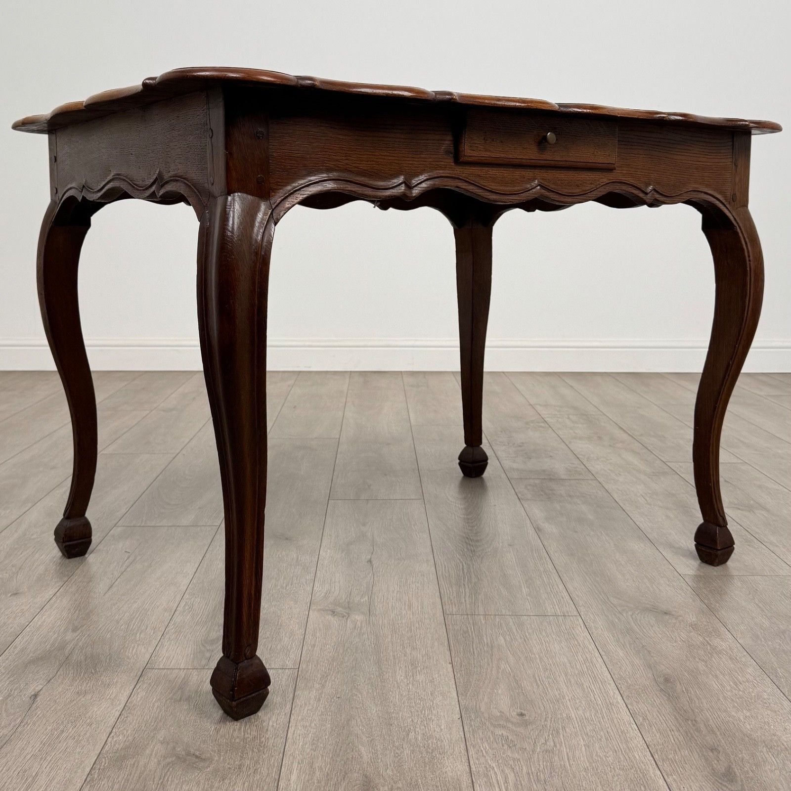 Antique 20th Century Deep French Writing Table In Oak photo vintage