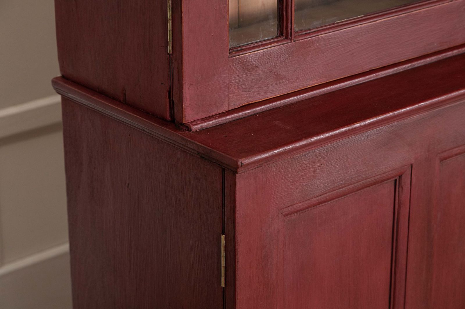 photo for sale Large 19thc English Pine Glazed Dresser/Bookcase