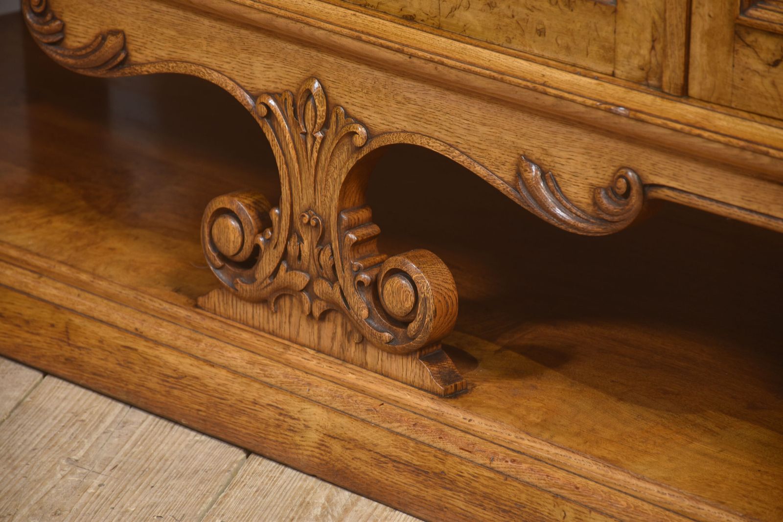 6594.0 Carved Pollard Oak Sideboard, 1800s photo
