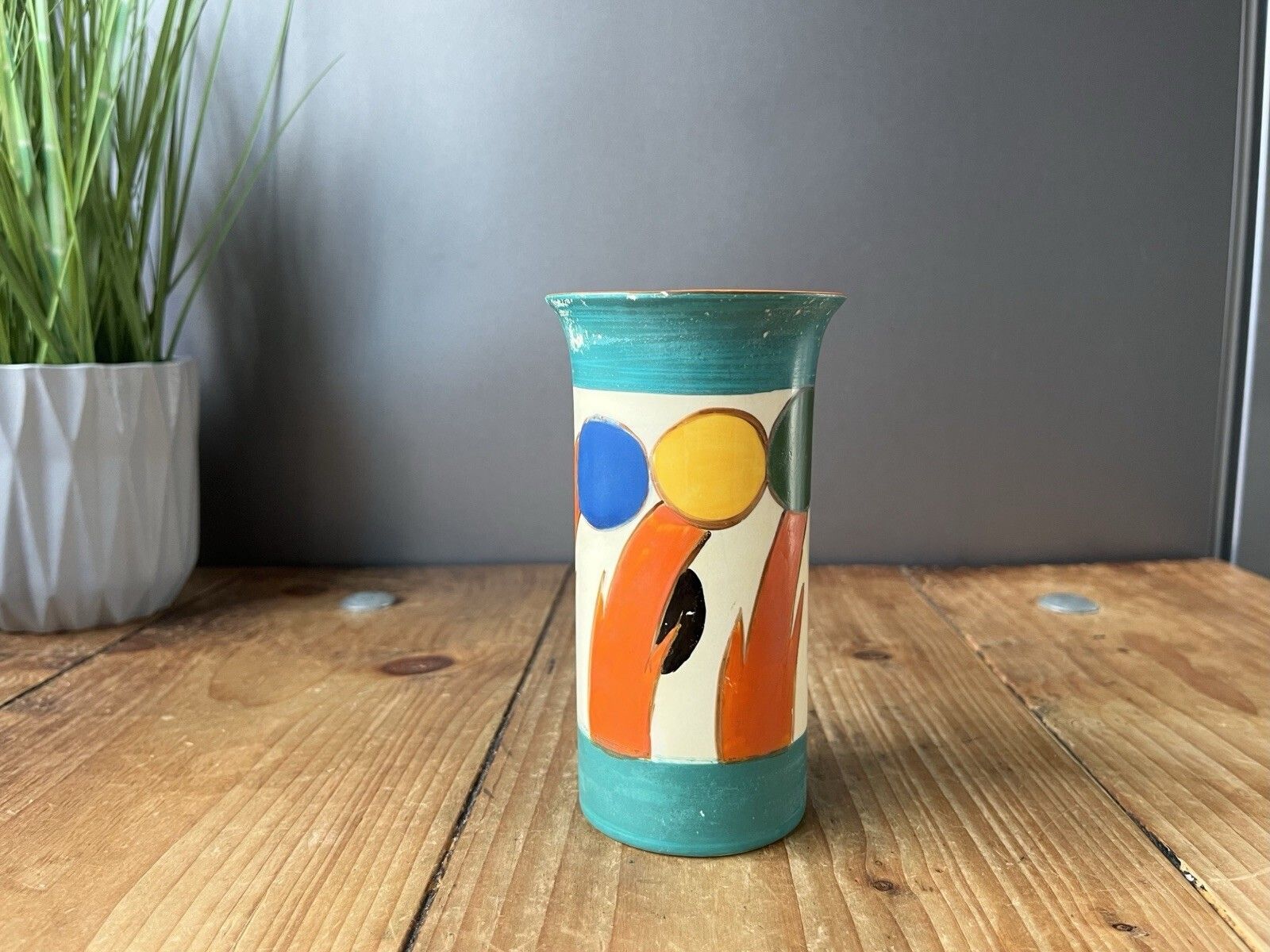 Abstract Art Deco Arabian Arcadian Ware 773 Pottery Clarice Cliff Style Vase 30s photo Home Decor