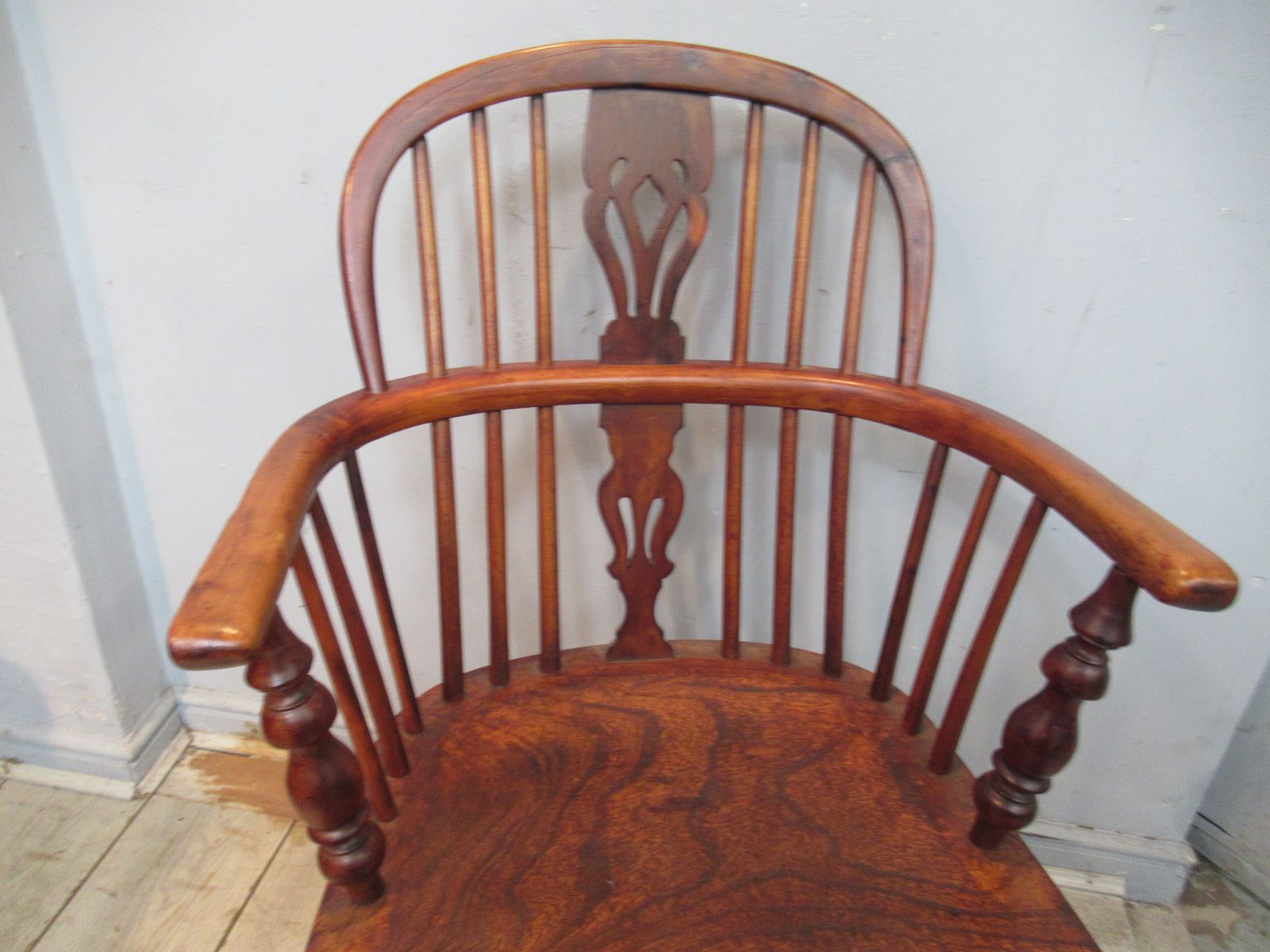 Antique   19th Century Yew Wood Windsor Arm Chair photo buy