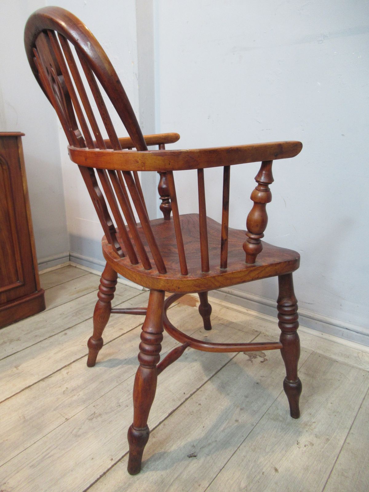photo for sale Antique   19th Century Yew Wood Windsor Arm Chair