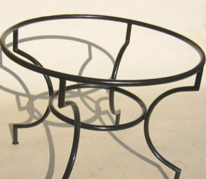 Tavole Calde 100cm Diam Dk Blue/Natural Handmade Mosaic Tile Dining Table, & Iron Base With  2 Sealers New Unused Old Stock photo furniture