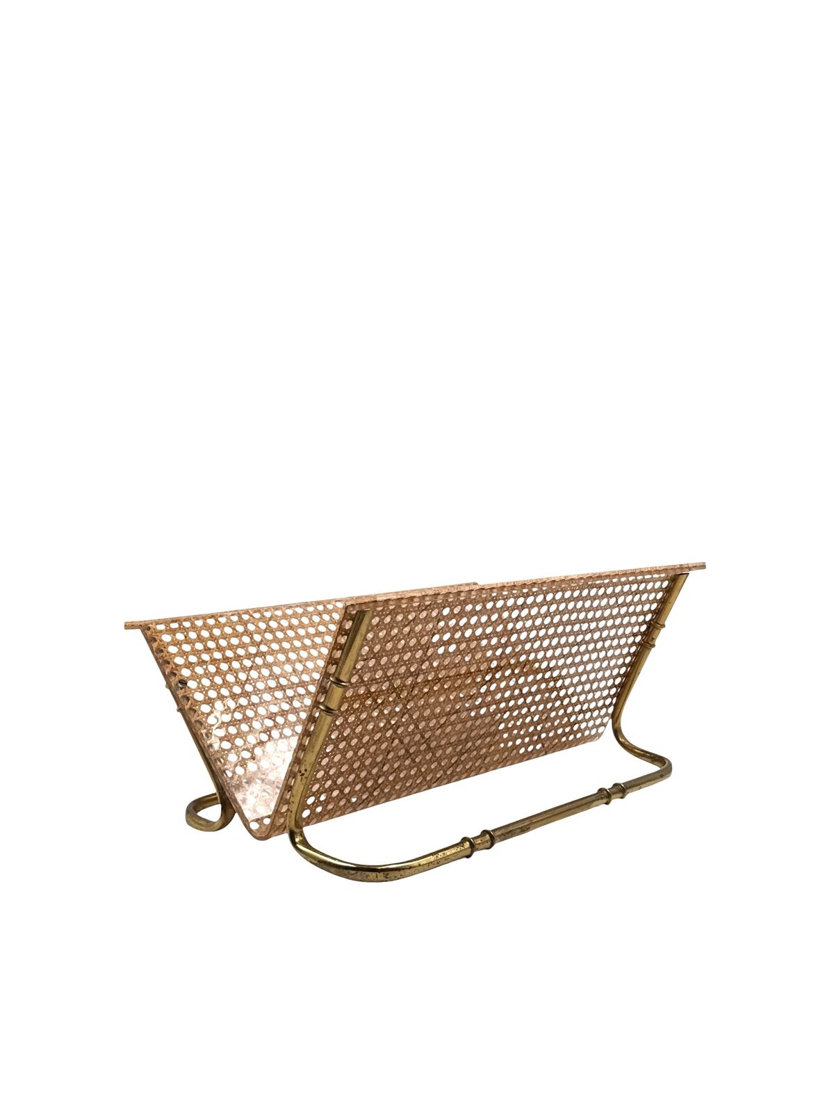 Home Decor Hollywood Regency Magazine Rack, Italy 1970s photo